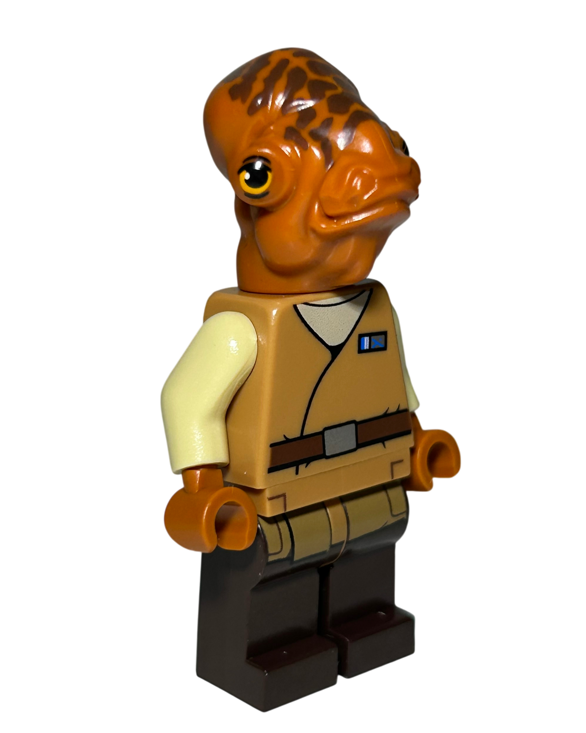Admiral Ackbar Braunes Outfit SW0719 LEGO Star Wars Minifigur Seitenansicht links brick2d2