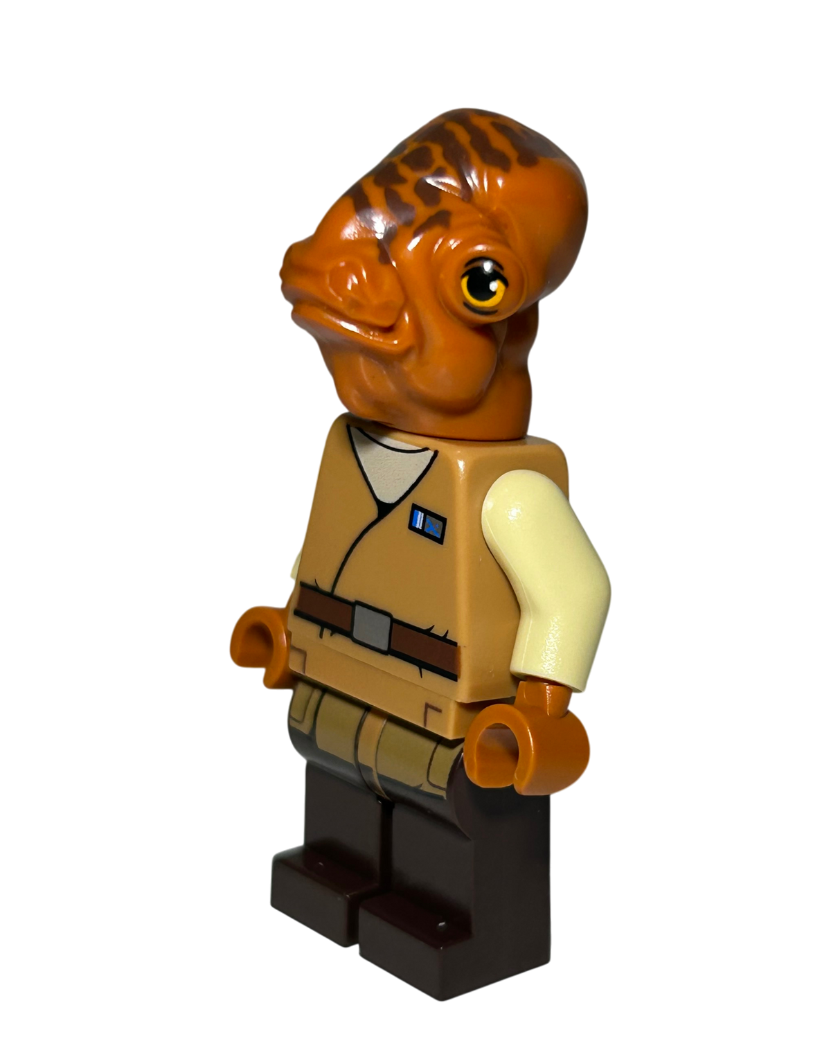 Admiral Ackbar Braunes Outfit SW0719 LEGO Star Wars Minifigur Seitenansicht rechts brick2d2