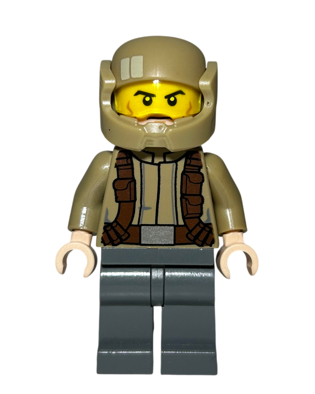 Resistance Trooper Dunkelbeige Jacke SW0720 LEGO Star Wars Minifigur Vorderansicht brick2d2