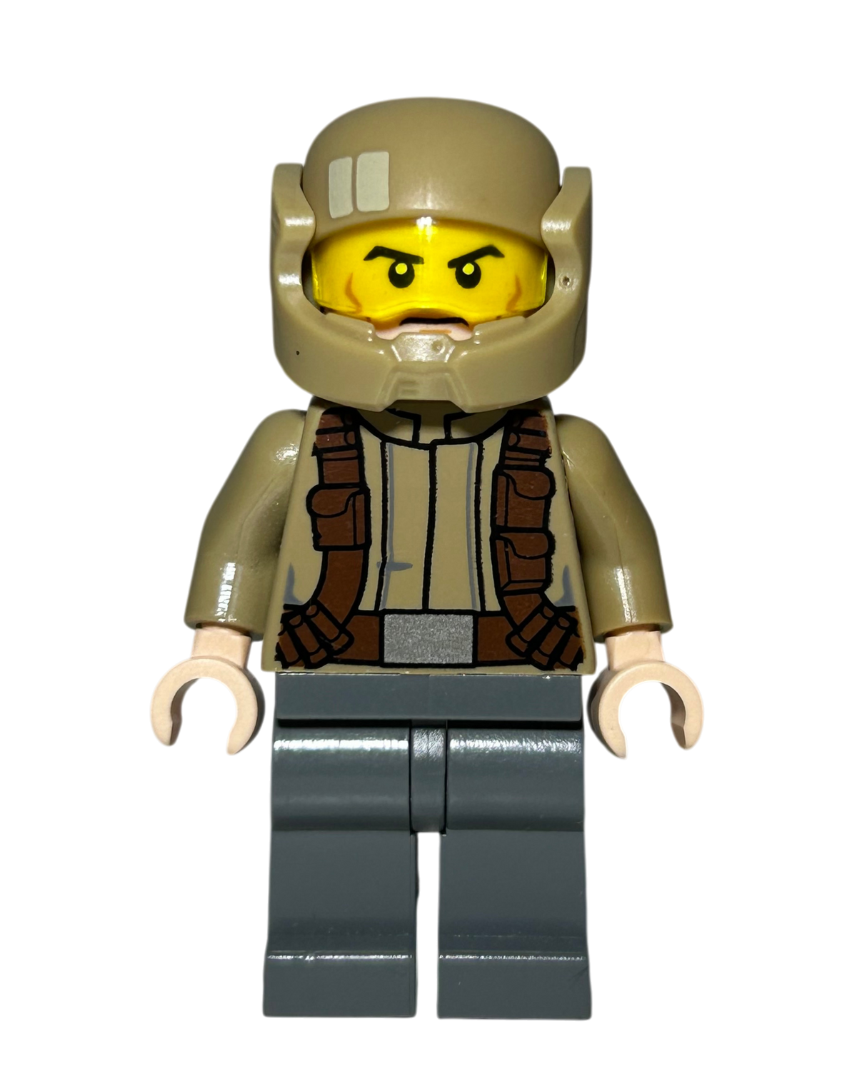 Resistance Trooper Dunkelbeige Jacke SW0720 LEGO Star Wars Minifigur Vorderansicht brick2d2