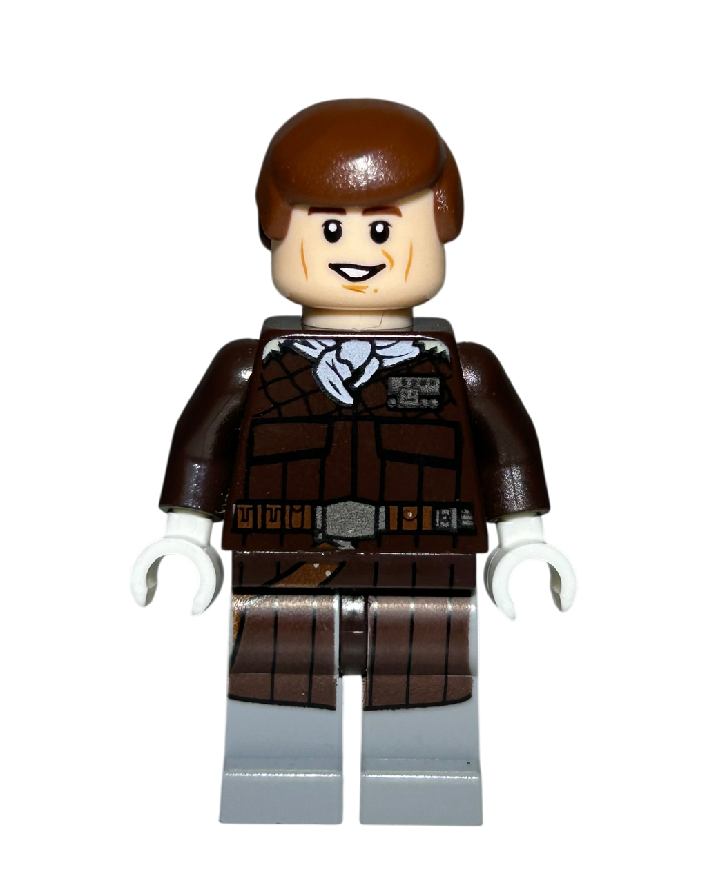 Han Solo SW0727 LEGO Star Wars Minifigur Hoth Outfit Detailansicht brick2d2