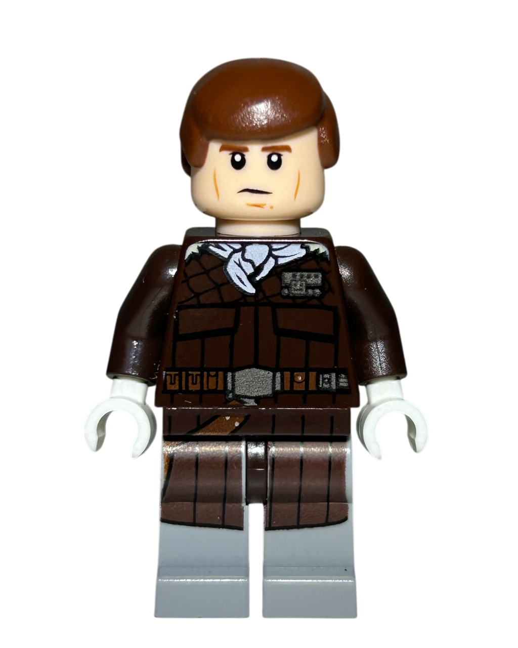 Han Solo SW0727 LEGO Star Wars Minifigur Hoth Outfit Vorderansicht brick2d2