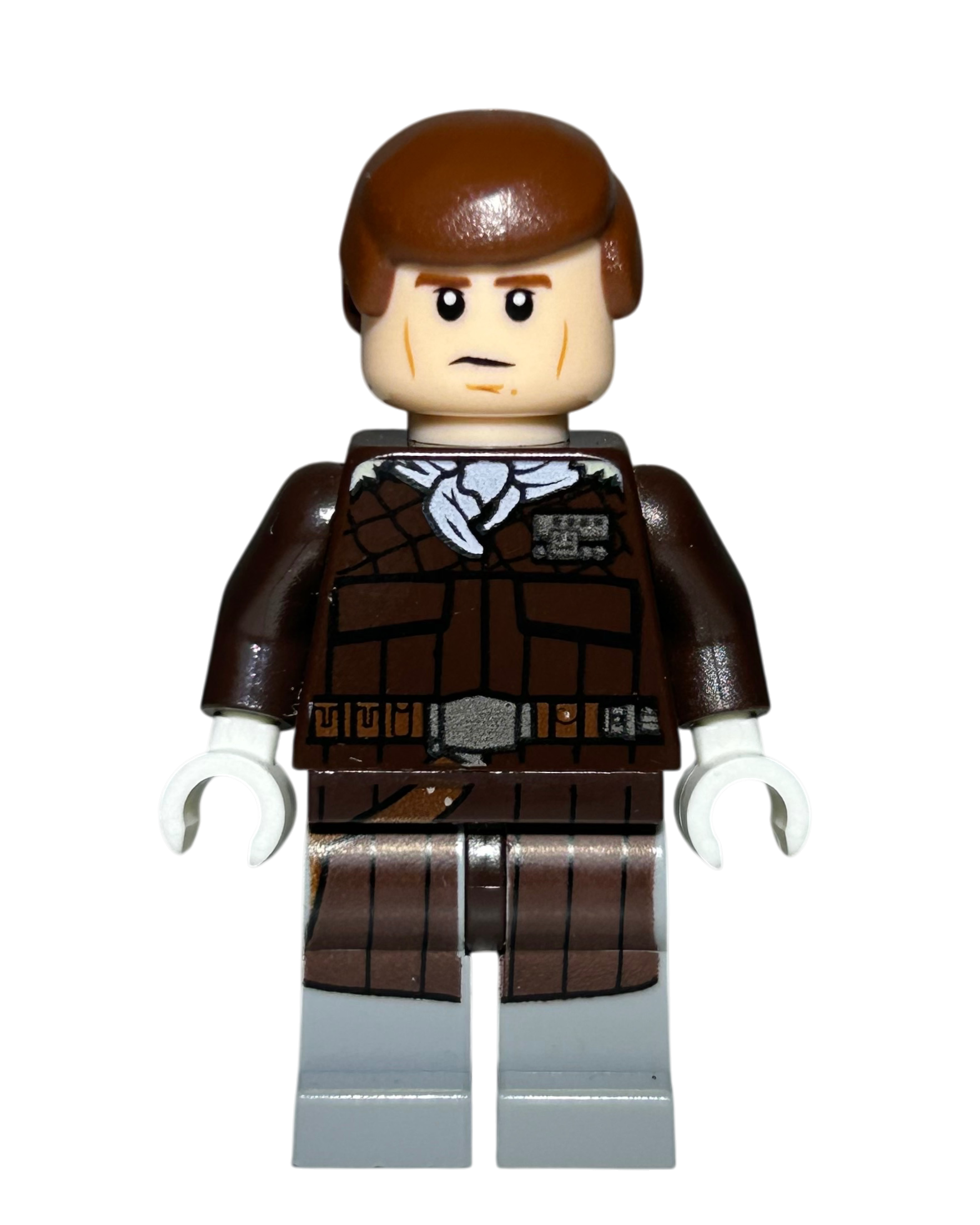 Han Solo SW0727 LEGO Star Wars Minifigur Hoth Outfit Vorderansicht brick2d2