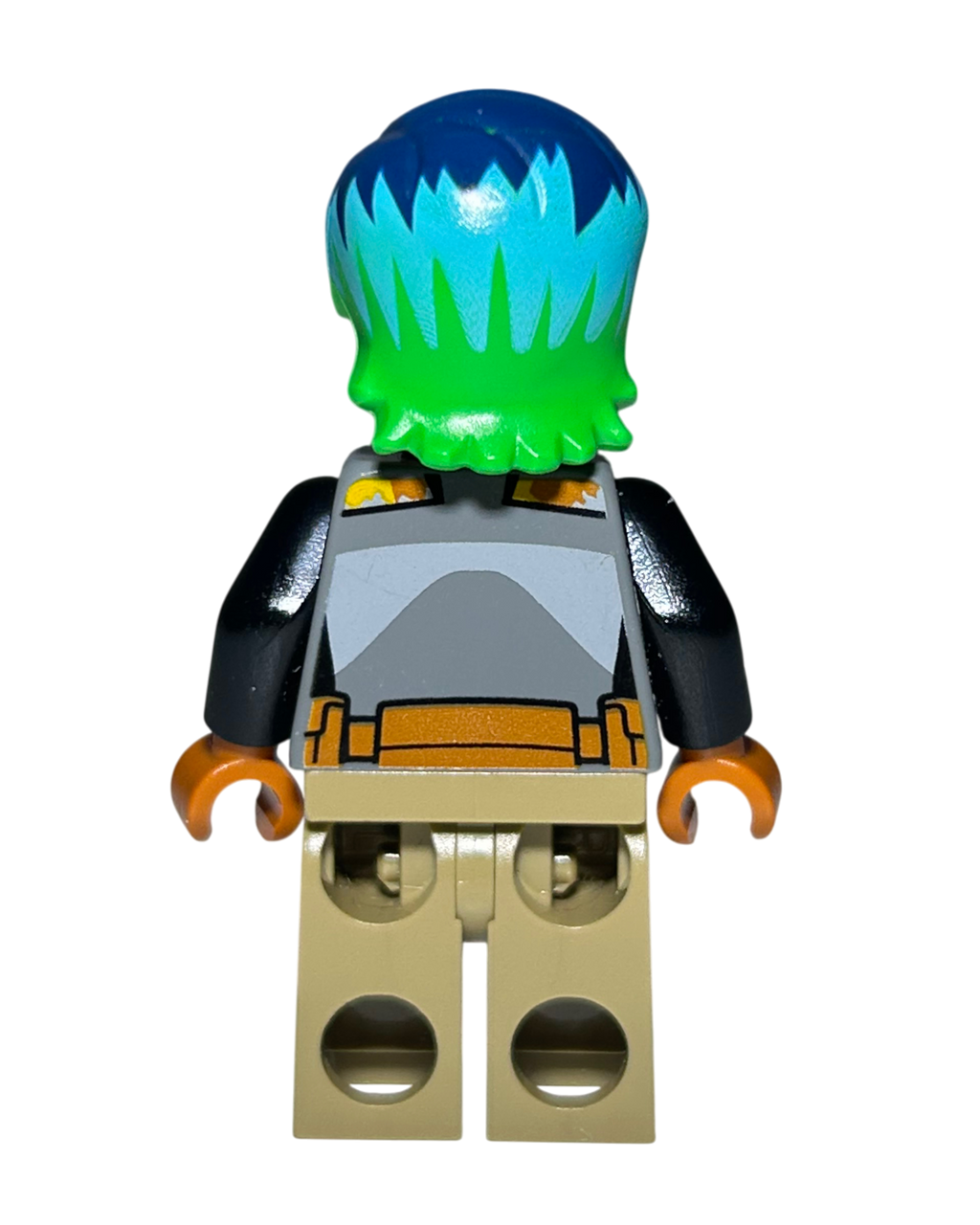 LEGO Star Wars Minifigur Sabine Wren Grün Blaues Haar SW0742 Rückansicht brick2d2