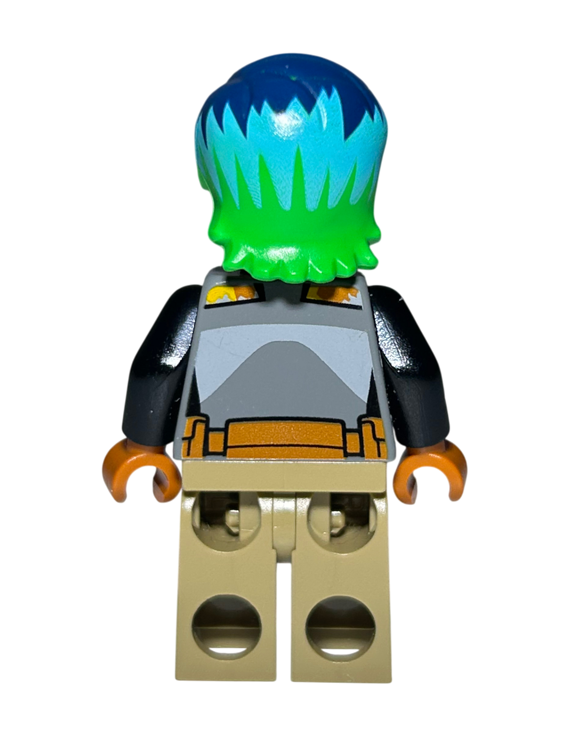 LEGO Star Wars Minifigur Sabine Wren Grün Blaues Haar SW0742 Rückansicht brick2d2