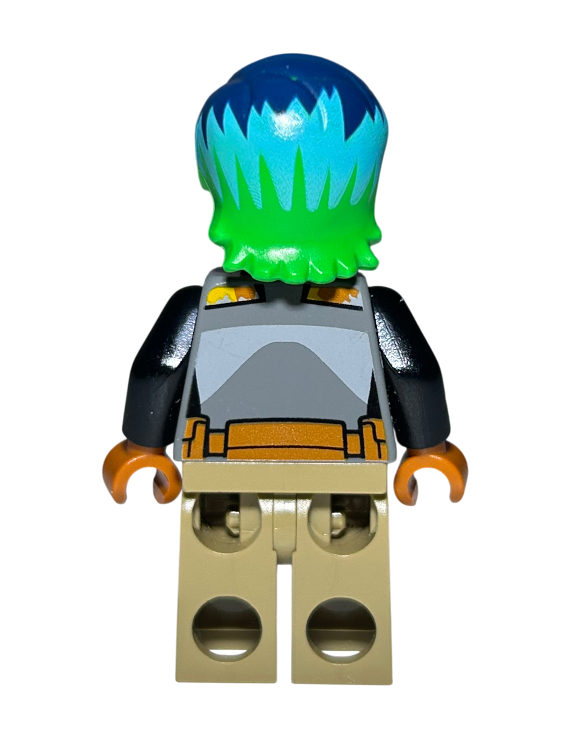 LEGO Star Wars Minifigur Sabine Wren Grün Blaues Haar SW0742 Rückansicht brick2d2