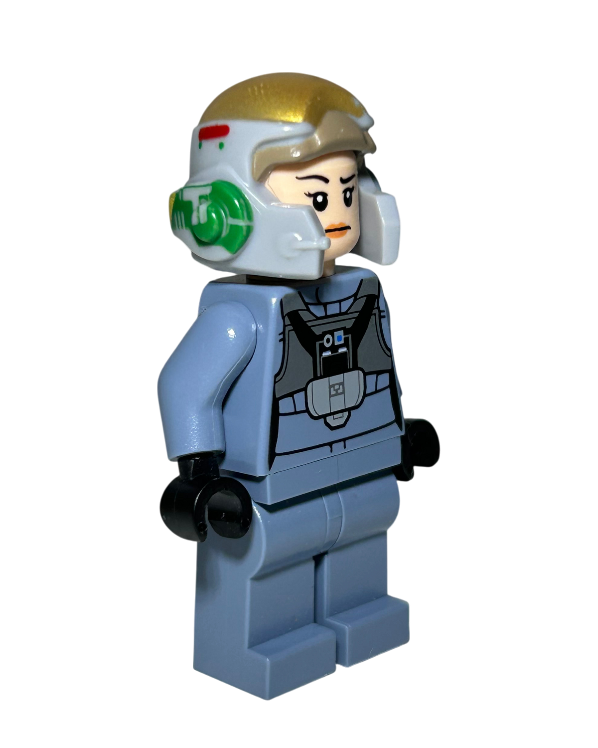 Lego Star Wars Weibliche A-Wing Pilotin SW0743 Seitenansicht links brick2d2