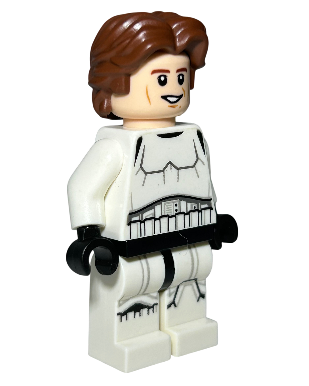 Han Solo in Stormtrooper Uniform SW0772 LEGO Star Wars Minifigur Seitenansicht links brick2d2