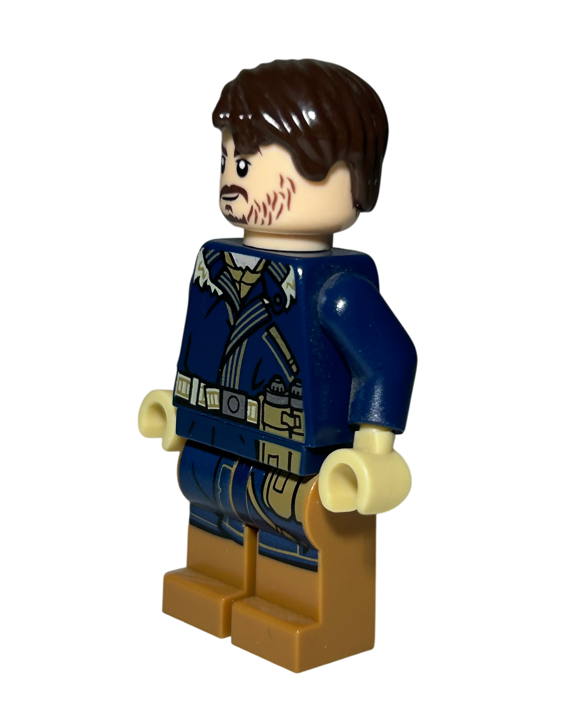 Cassian Andor Dunkel Blauer Mantel SW0790 LEGO Star Wars Minifigur Seitenansicht rechts brick2d2