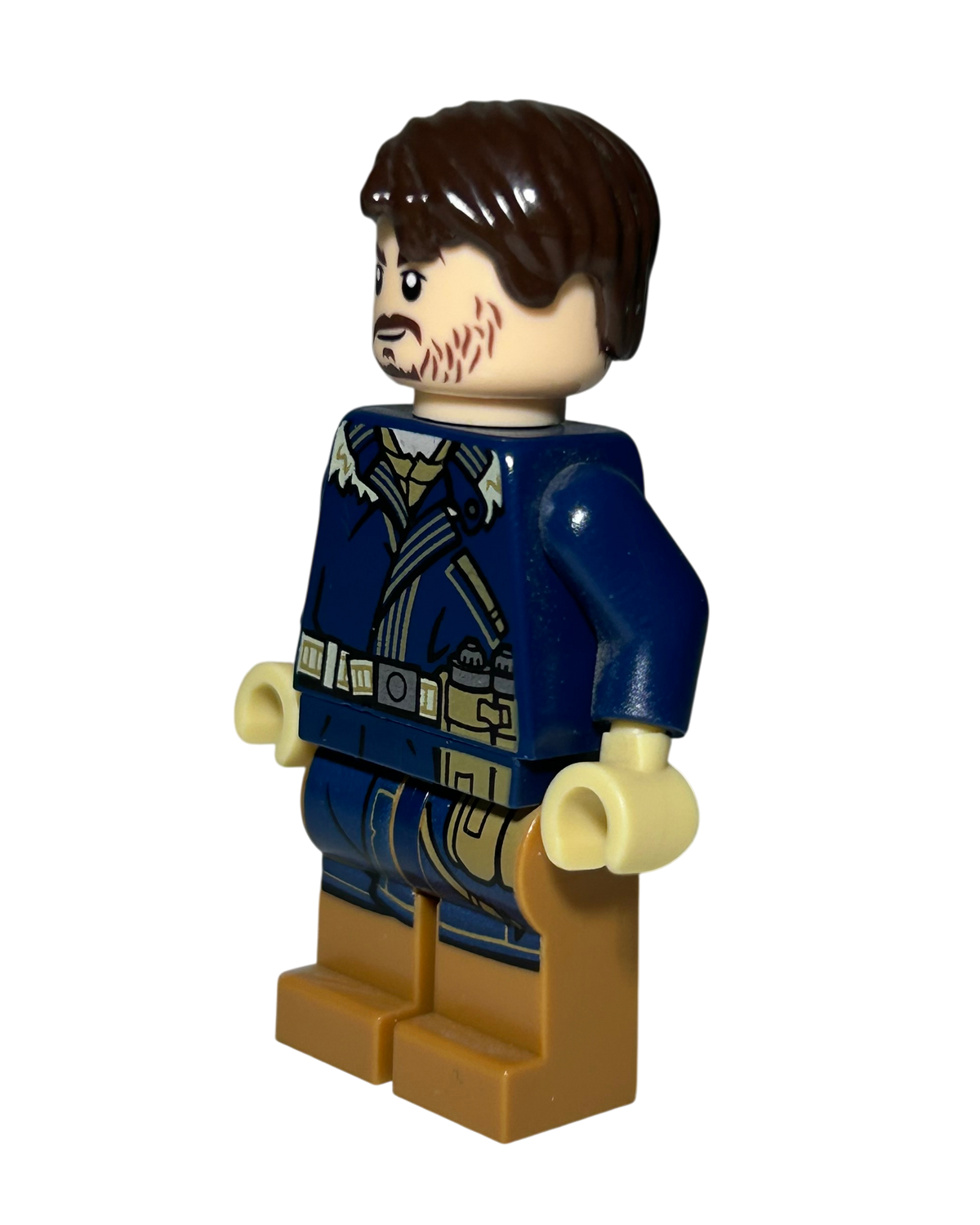 Cassian Andor Dunkel Blauer Mantel SW0790 LEGO Star Wars Minifigur Seitenansicht rechts brick2d2
