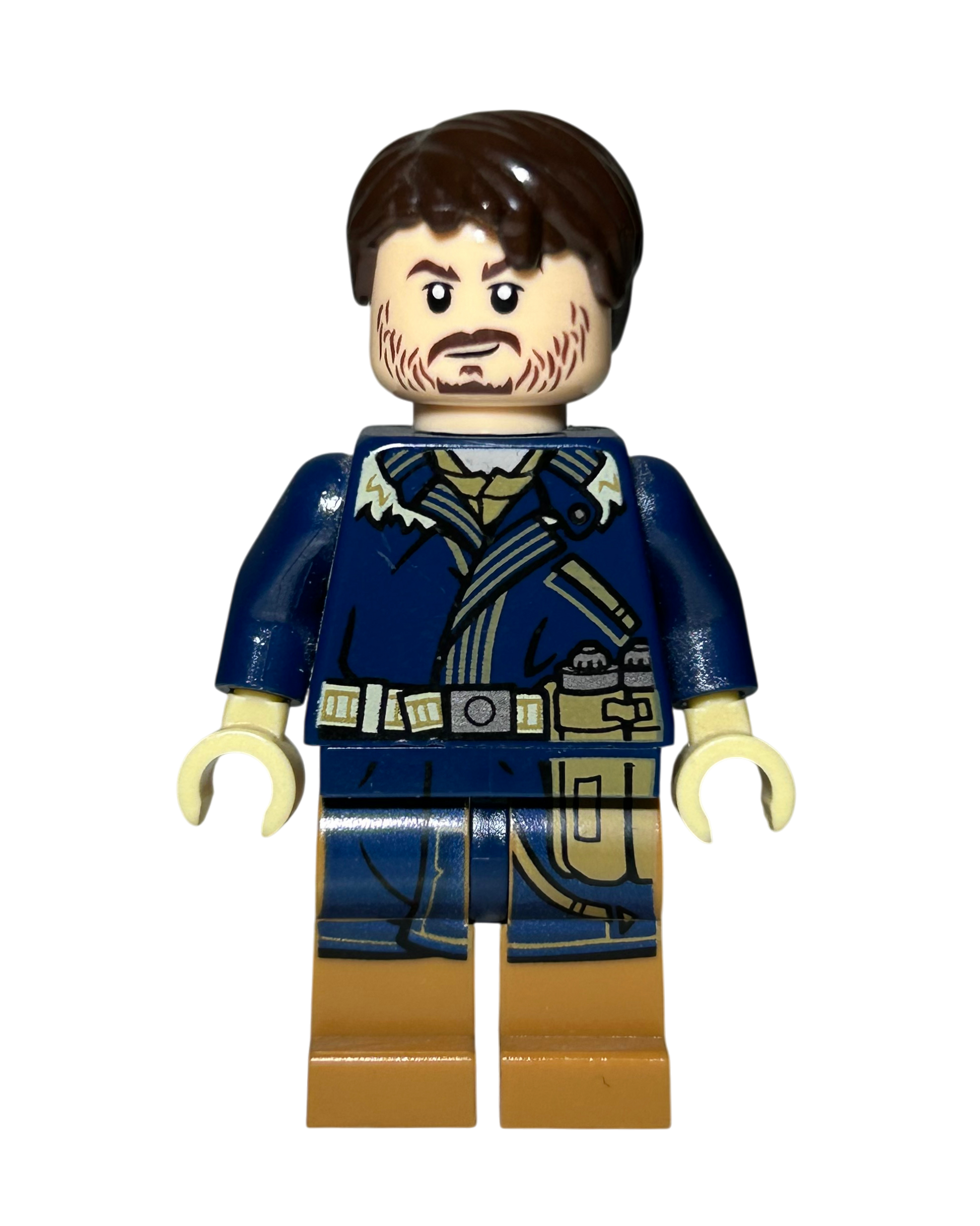 Cassian Andor Dunkel Blauer Mantel SW0790 LEGO Star Wars Minifigur Detailansicht brick2d2