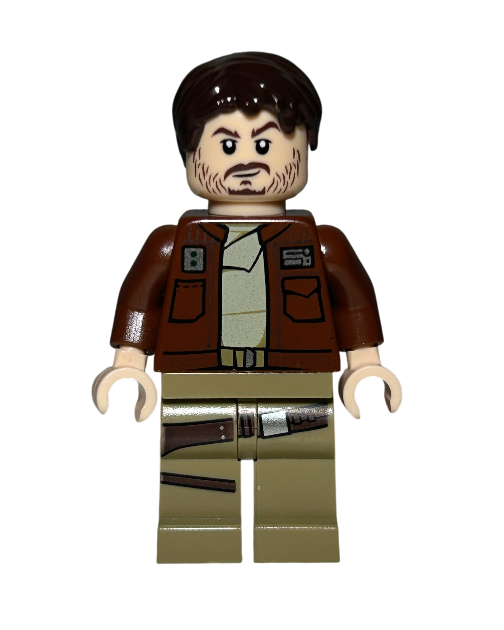 Cassian Andor SW0813 LEGO Star Wars Minifigur Vorderansicht brick2d2