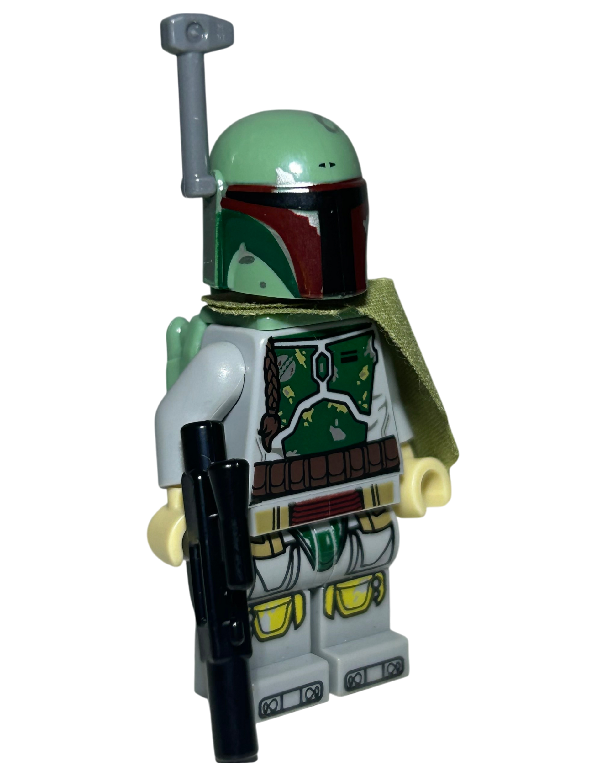 Lego Star Wars Minifigur Boba Fett mit Pauldron SW0822 Seitenansicht links brick2d2