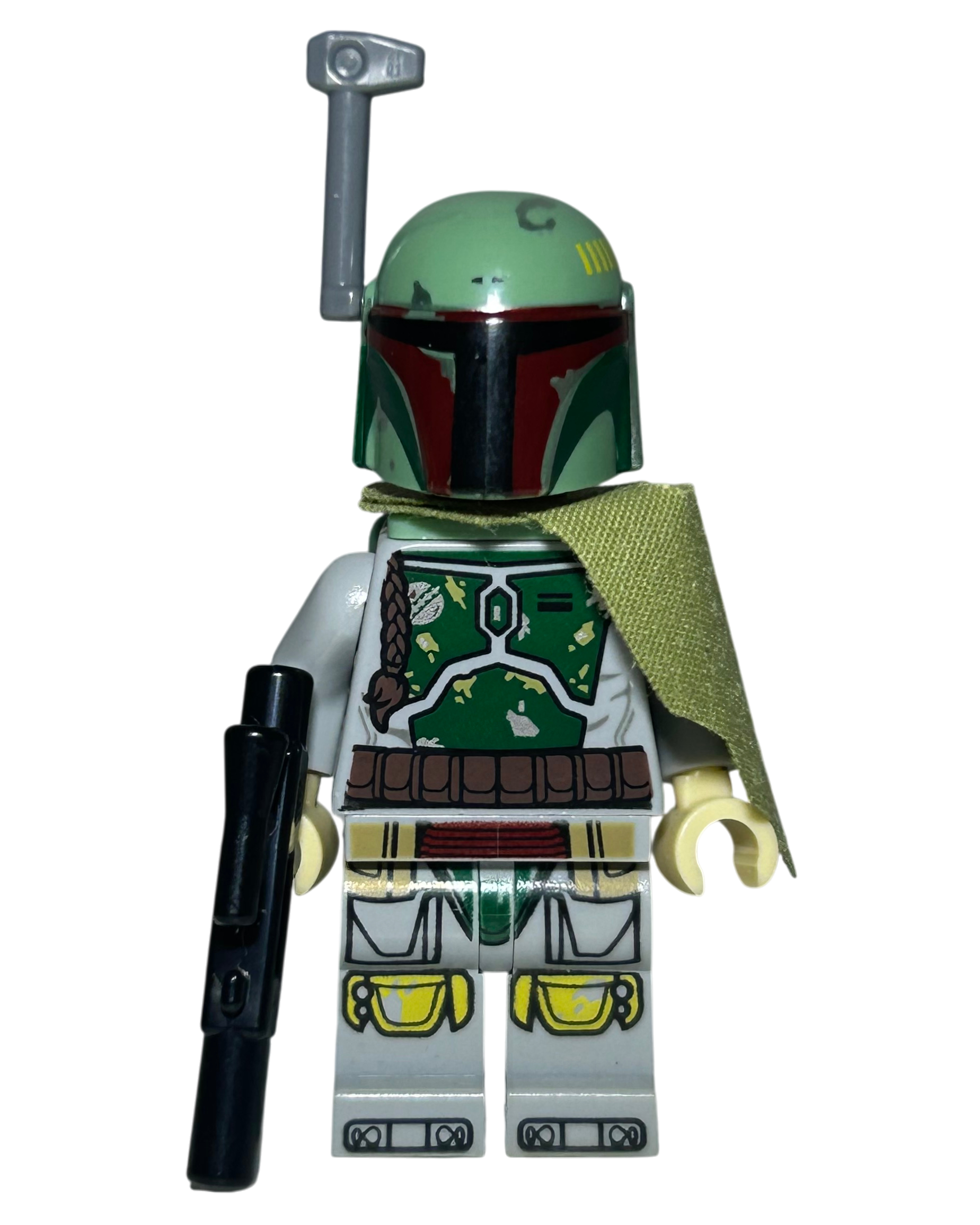 Lego Star Wars Minifigur Boba Fett mit Pauldron SW0822 Vorderansicht brick2d2