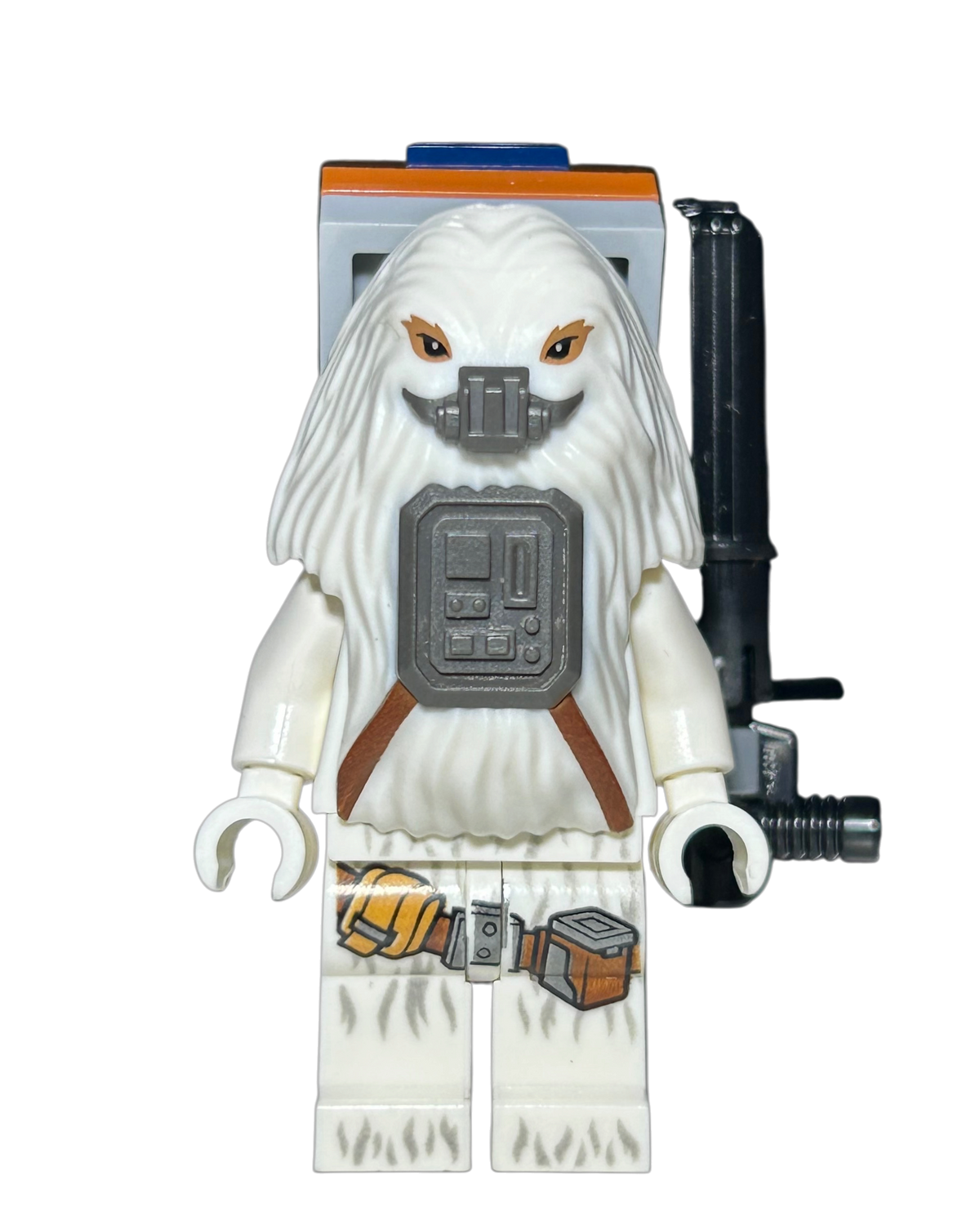 LEGO Star Wars Moroff SW0824 Vorderansicht mit weißem Fell und Atemmaske