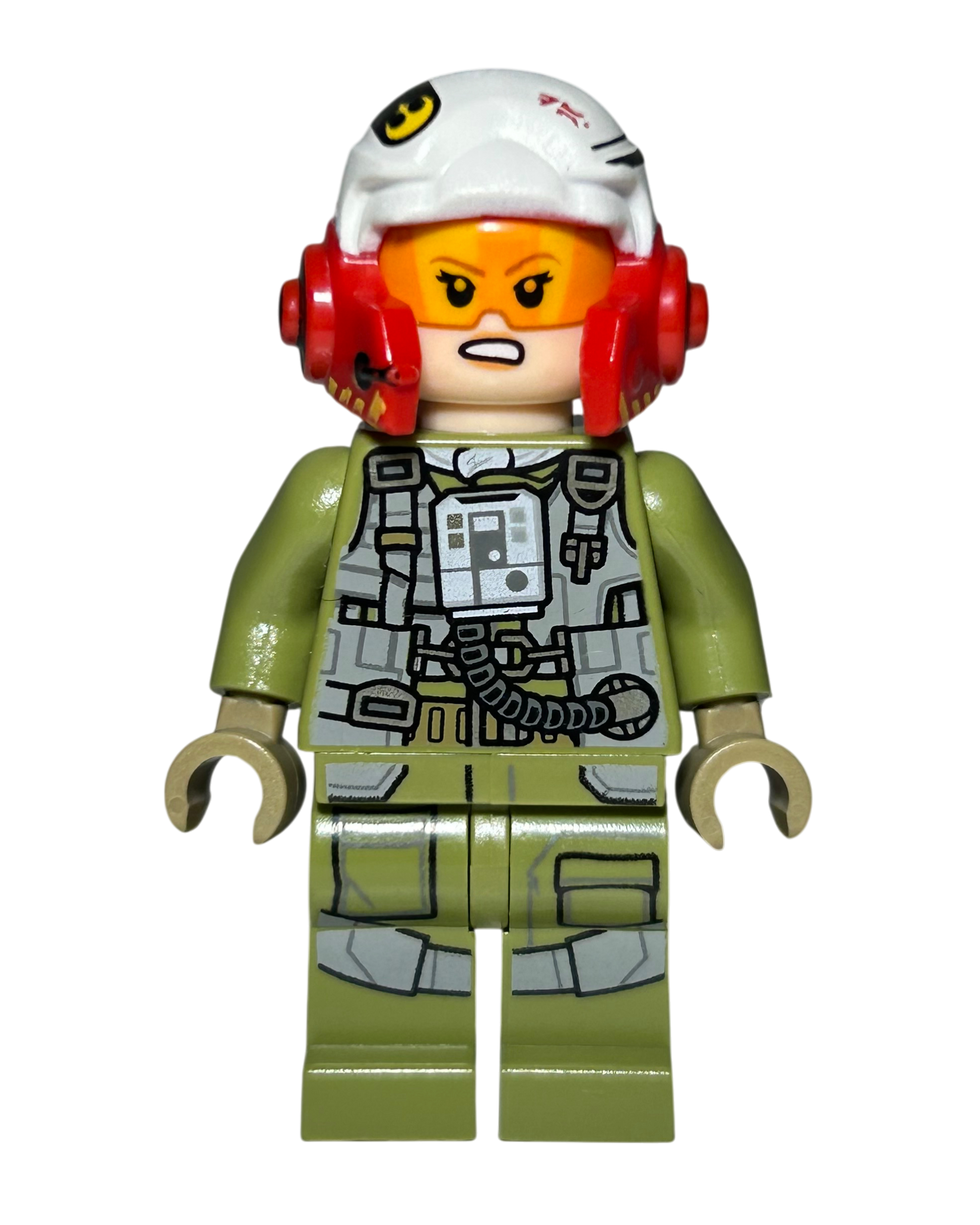 Tallie Lintra A-Wing Pilot SW0884 LEGO Star Wars Minifigur Vorderansicht brick2d2