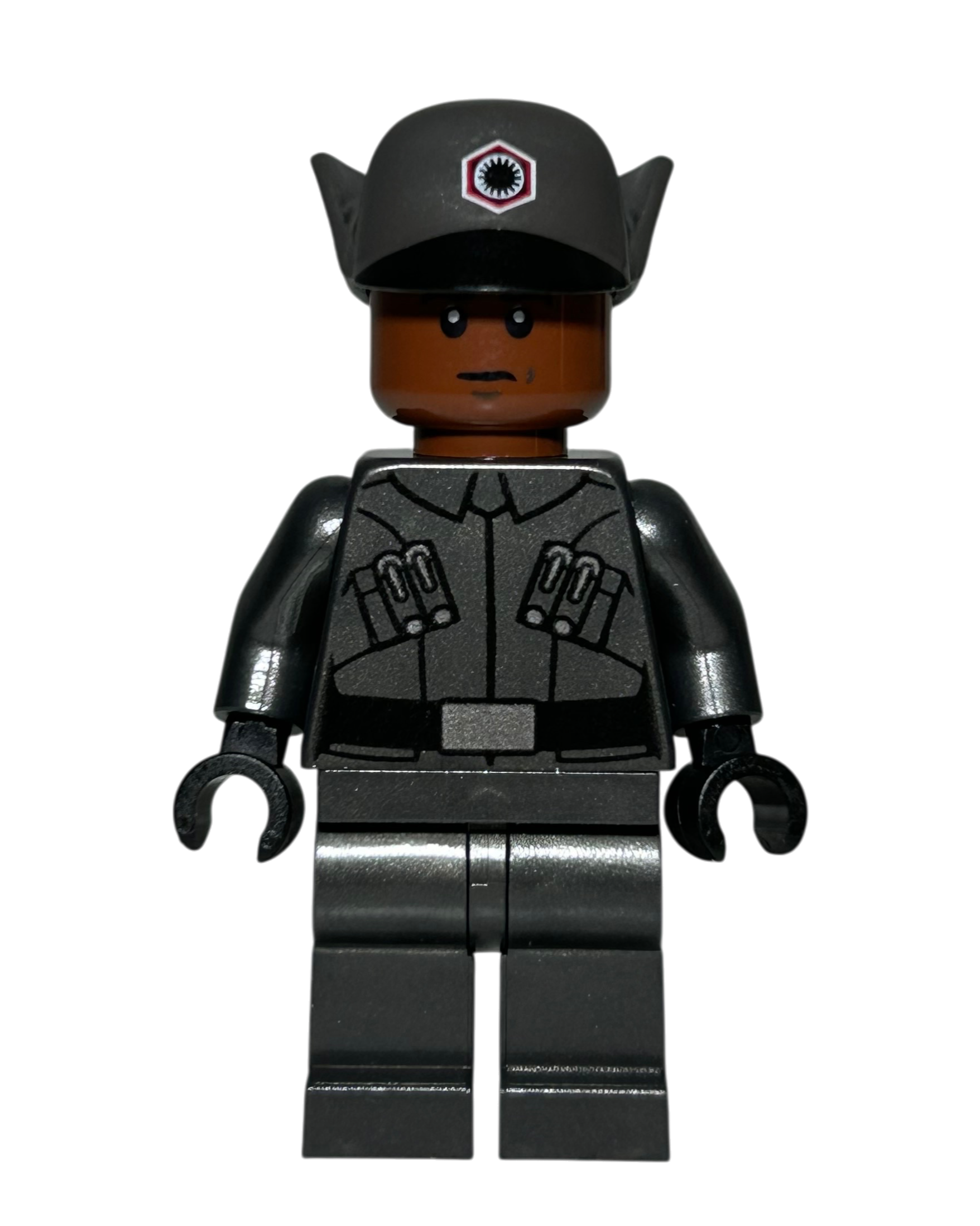 Finn First Order Officer Outfit SW0900 LEGO Star Wars Minifigur Vorderansicht brick2d2