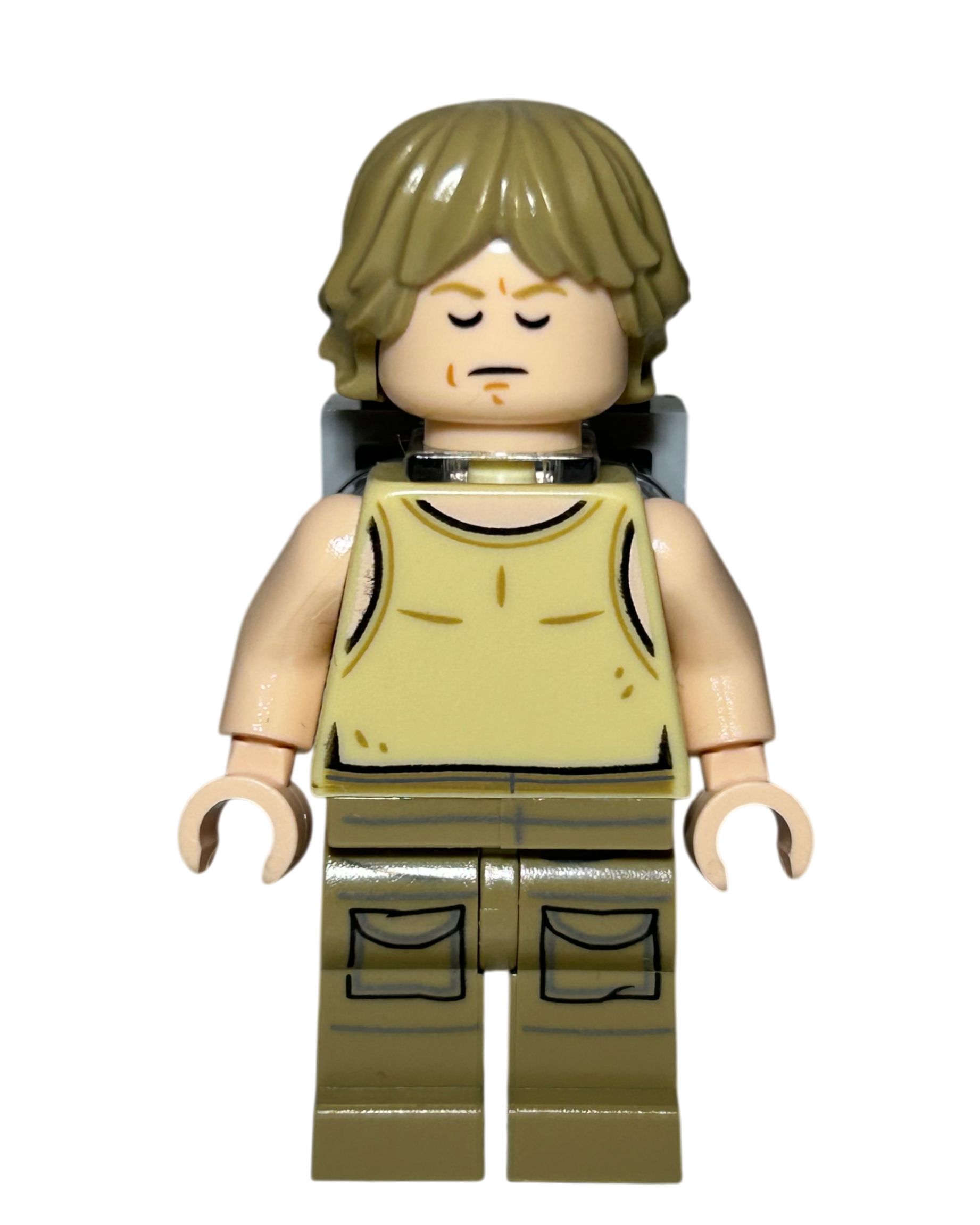 Luke Skywalker Dagobah Outfit SW0907 LEGO Star Wars Minifigur Detailansicht brick2d2