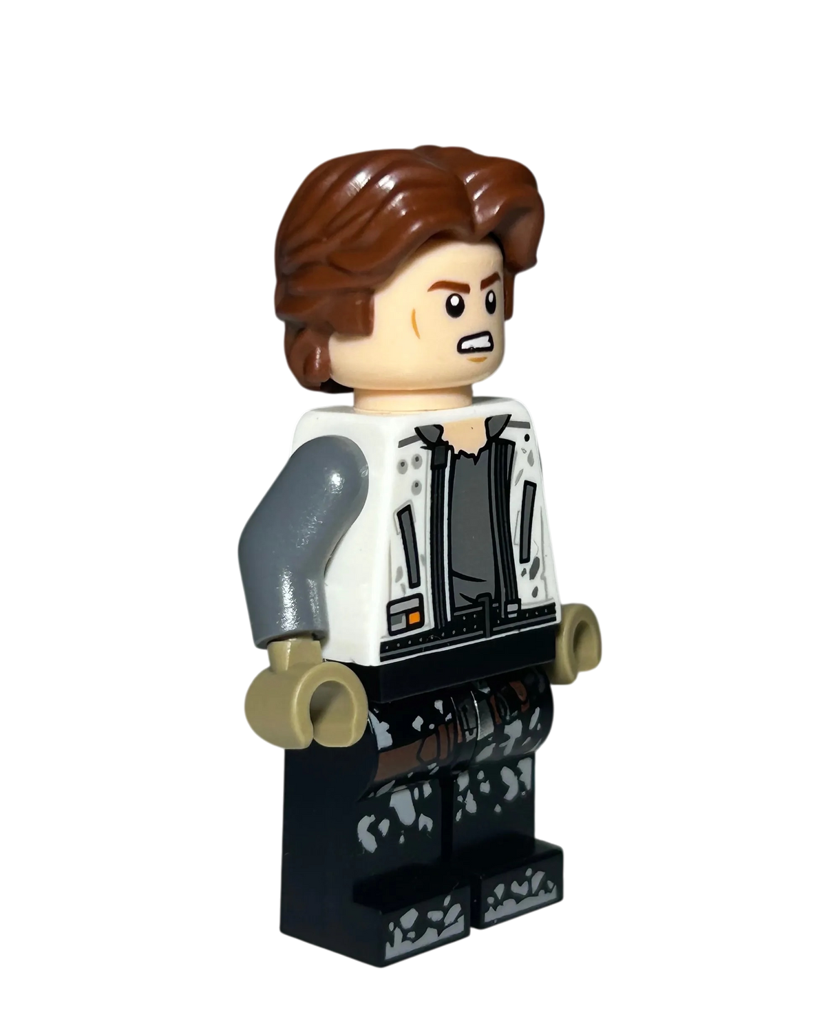Han Solo SW0915 LEGO Star Wars Minifigur Solo Film Seitenansicht links brick2d2