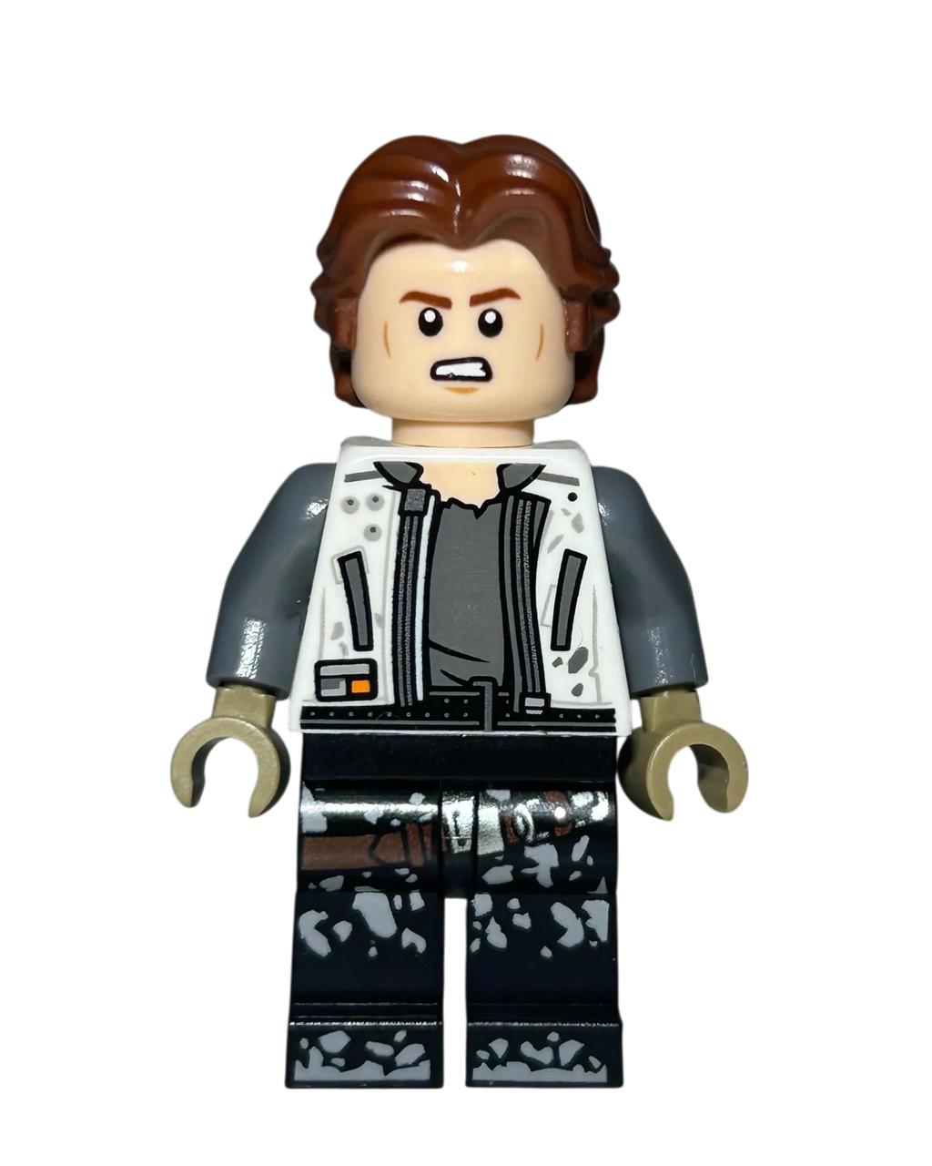 Han Solo SW0915 LEGO Star Wars Minifigur Solo Film Vorderansicht brick2d2