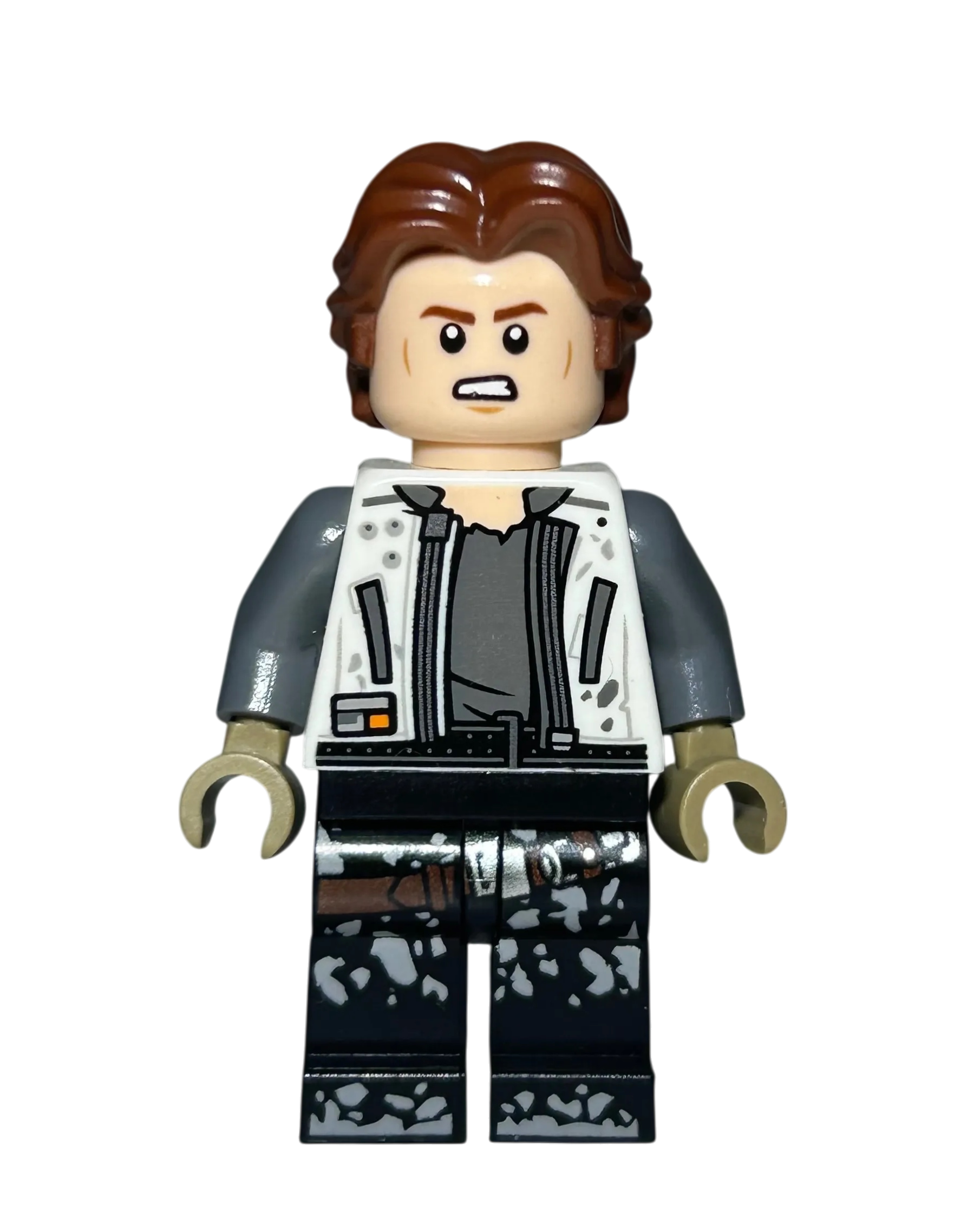Han Solo SW0915 LEGO Star Wars Minifigur Solo Film Vorderansicht brick2d2