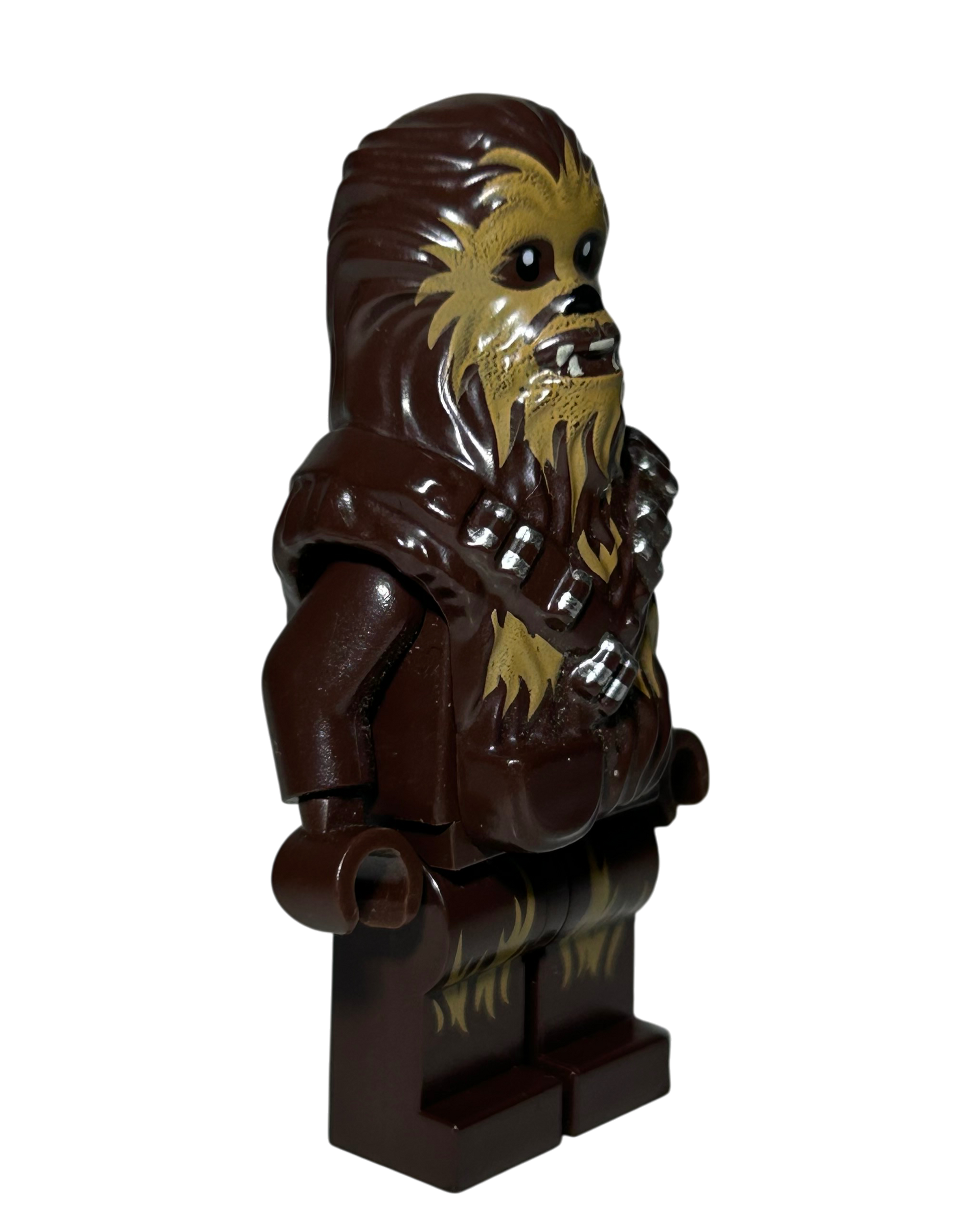 Chewbacca mit Munitionsgurt SW0922 LEGO Star Wars Minifigur Seitenansicht links brick2d2