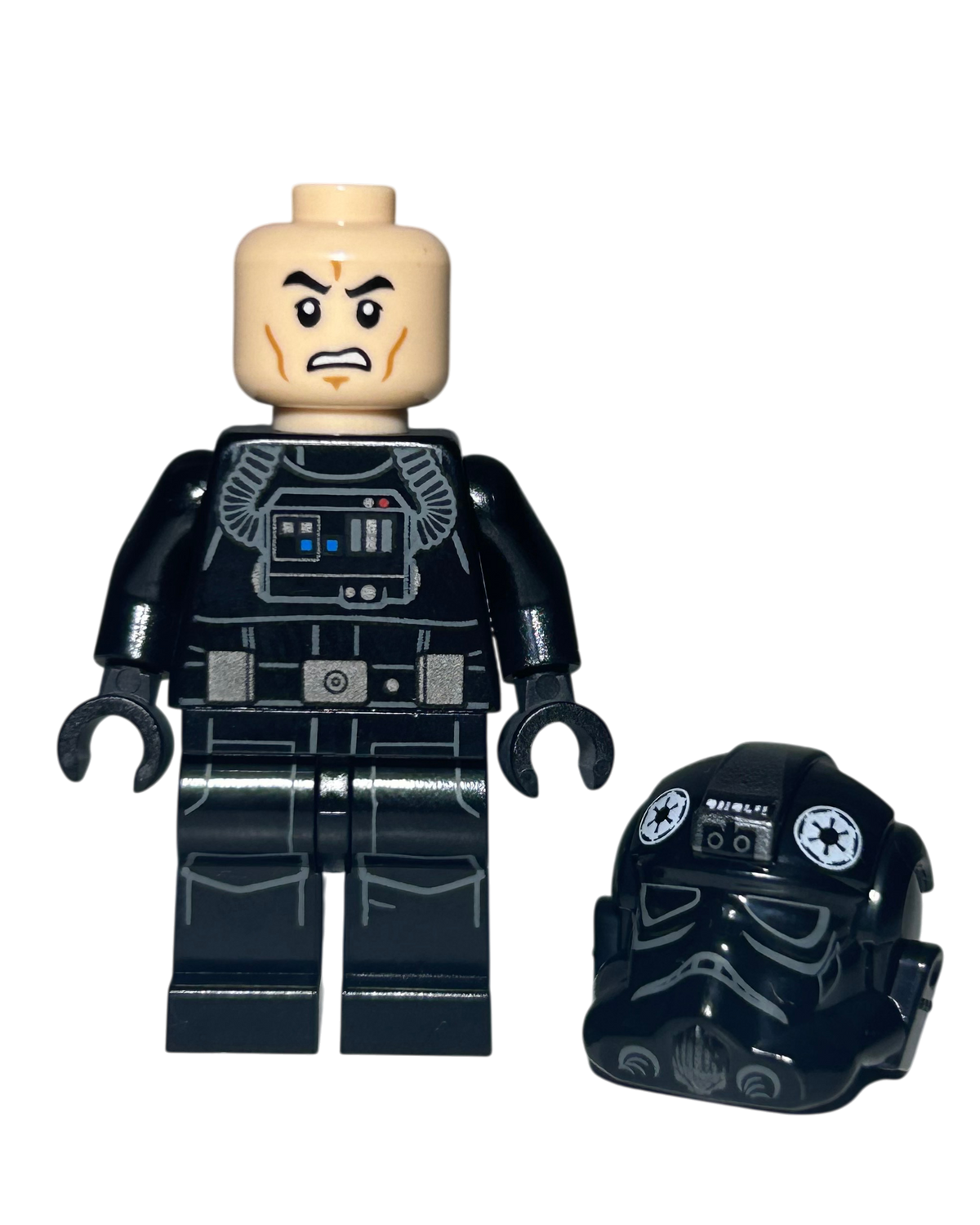 Imperial TIE Fighter Pilot SW0926 LEGO Star Wars Minifigur Detailansicht brick2d2