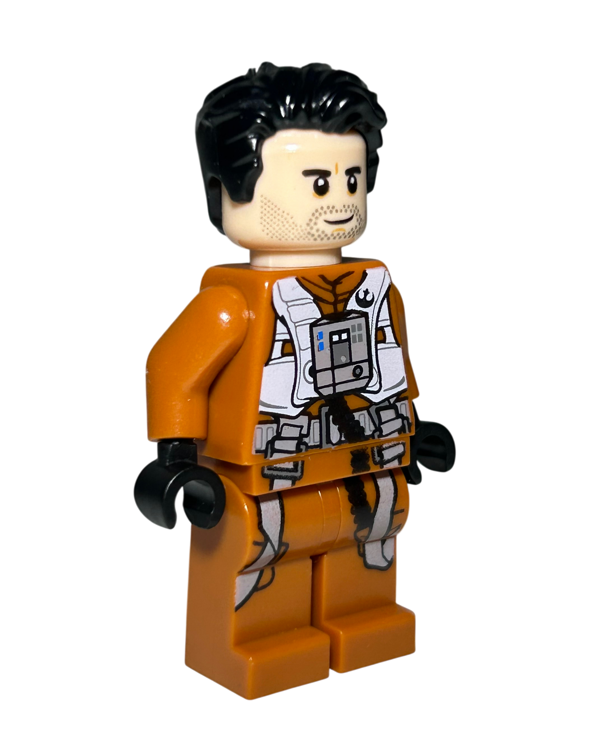 Lego Star Wars Poe Dameron mit Haaren SW0931 Seitenansicht links brick2d2