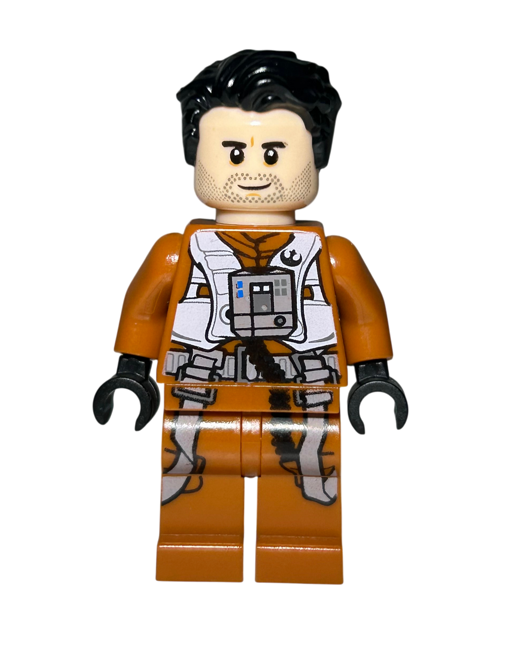 Lego Star Wars Poe Dameron mit Haaren SW0931 Detailansicht brick2d2
