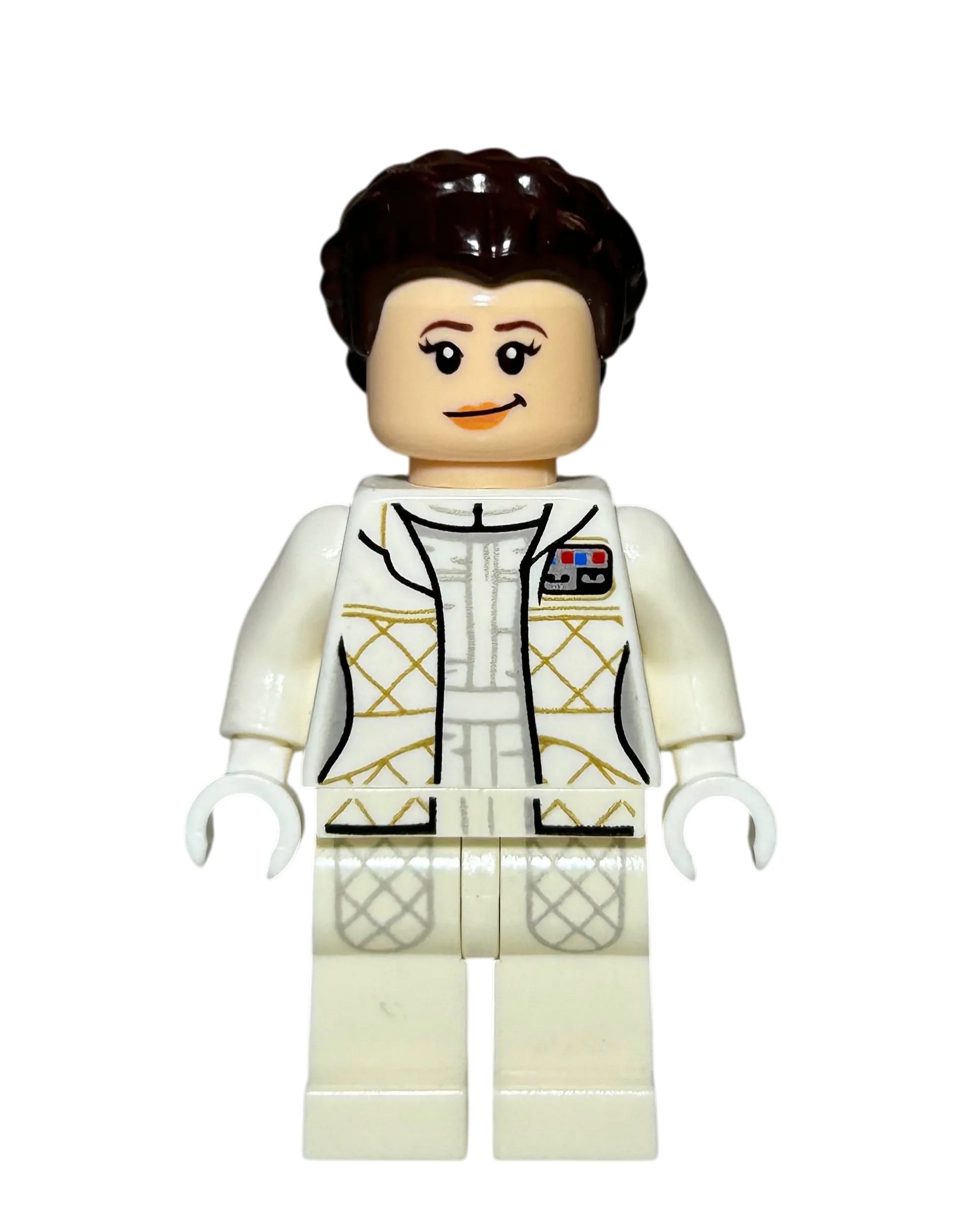 Prinzessin Leia SW0958 LEGO Star Wars Minifigur Hoth Outfit Vorderansicht brick2d2