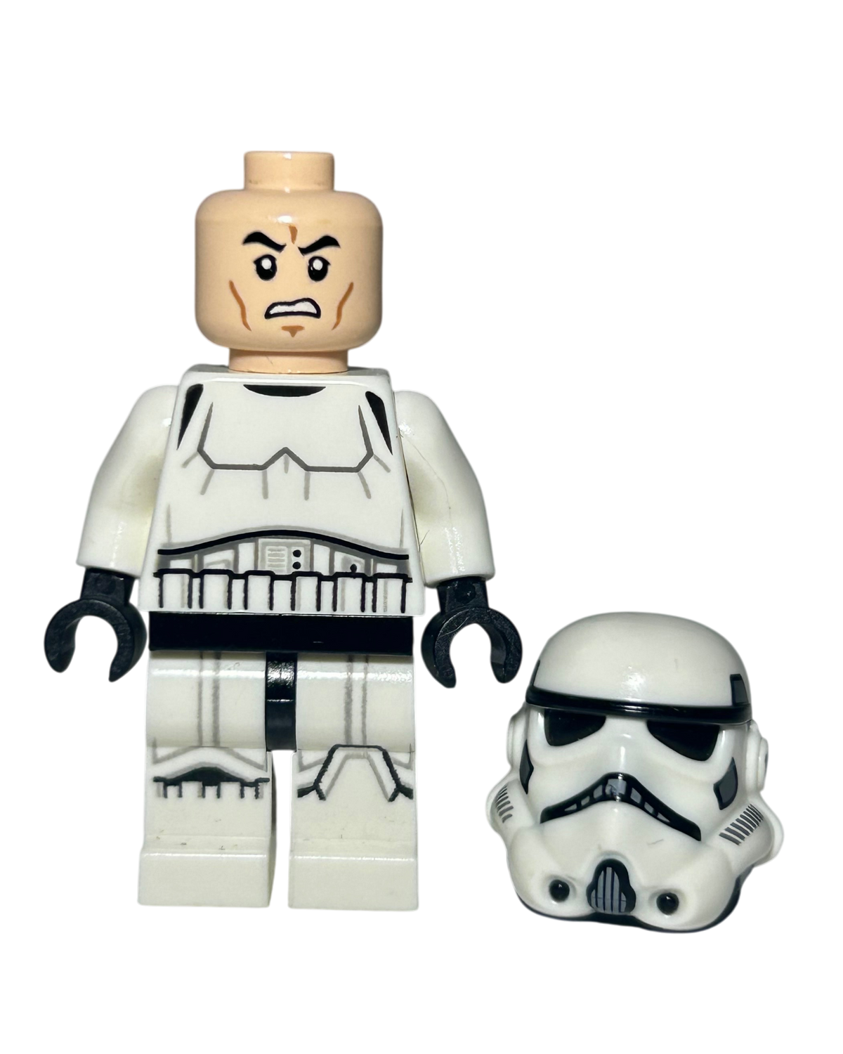 Imperial Stormtrooper SW0997b Dual Molded Helmet LEGO Star Wars Minifigur Detailansicht brick2d2
