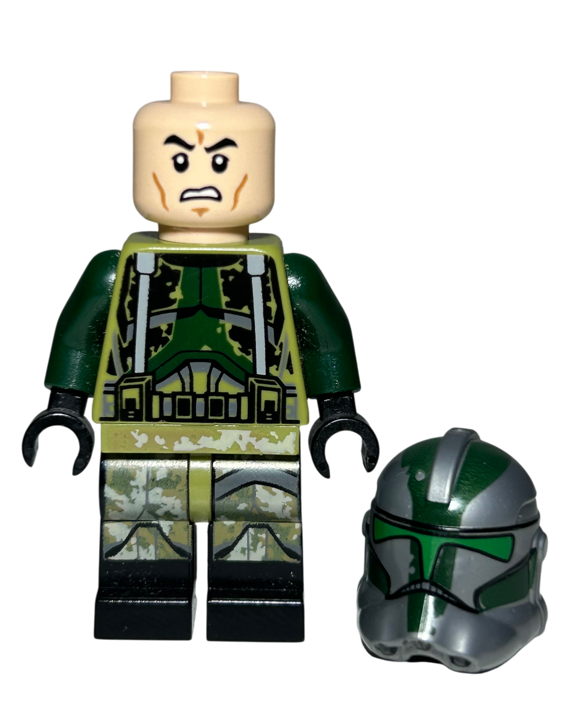 Clone Trooper Commander Gree 41st Elite Corps Phase 2 SW1003 LEGO Star Wars Minifigur Detailansicht brick2d2