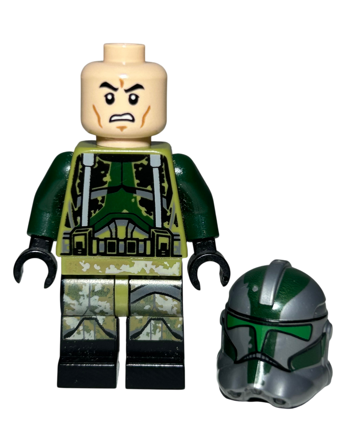 Clone Trooper Commander Gree 41st Elite Corps Phase 2 SW1003 LEGO Star Wars Minifigur Detailansicht brick2d2