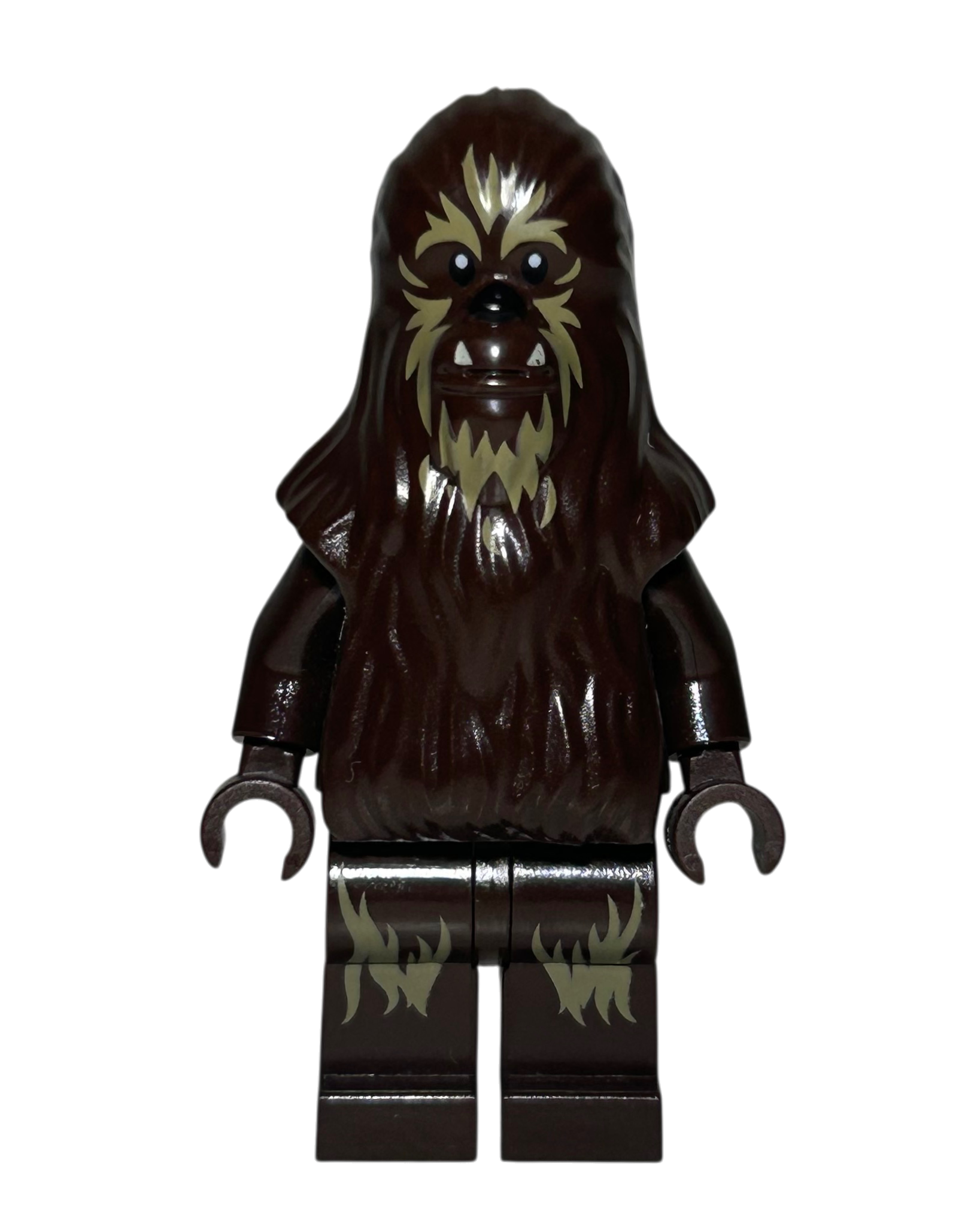 Wookiee Warrior SW1028 dunkelbraun LEGO Star Wars Minifigur Vorderansicht brick2d2