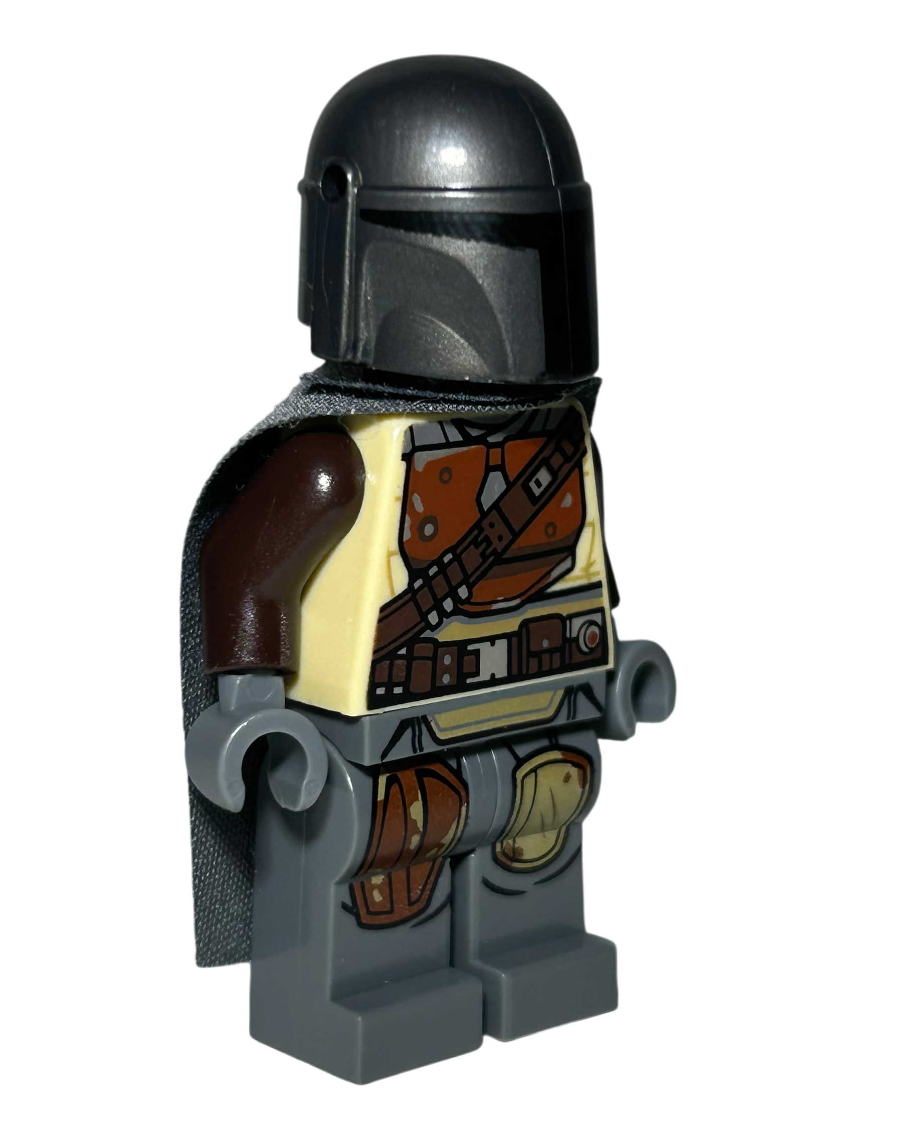 Lego Star Wars Minifigur The Mandalorian Din Djarin SW1057 Seitenansicht links brick2d2