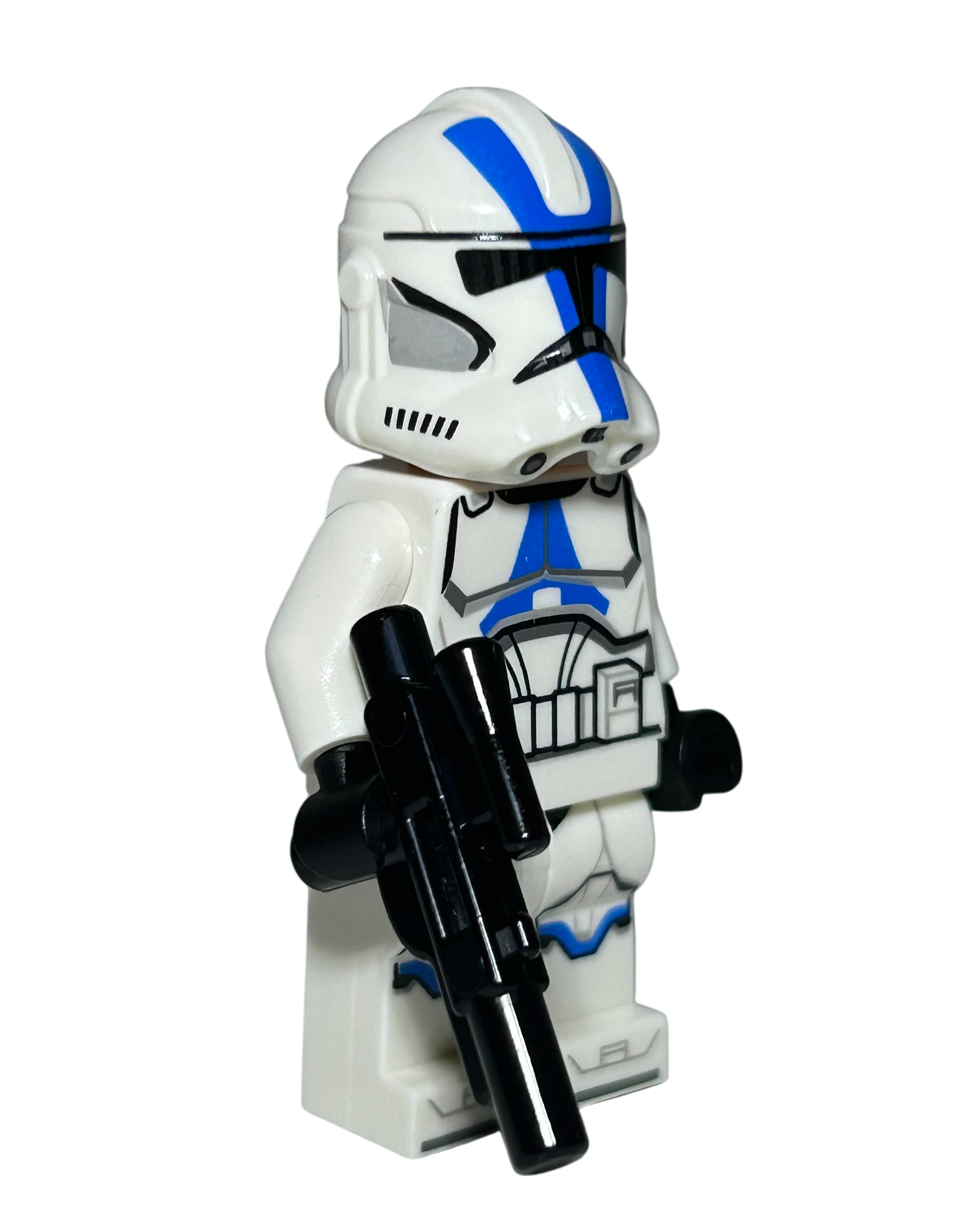 Clone Trooper der 501 ohne Helmlöcher SW1094 LEGO Star Wars Minifigur Seitenansicht rechts brick2d2