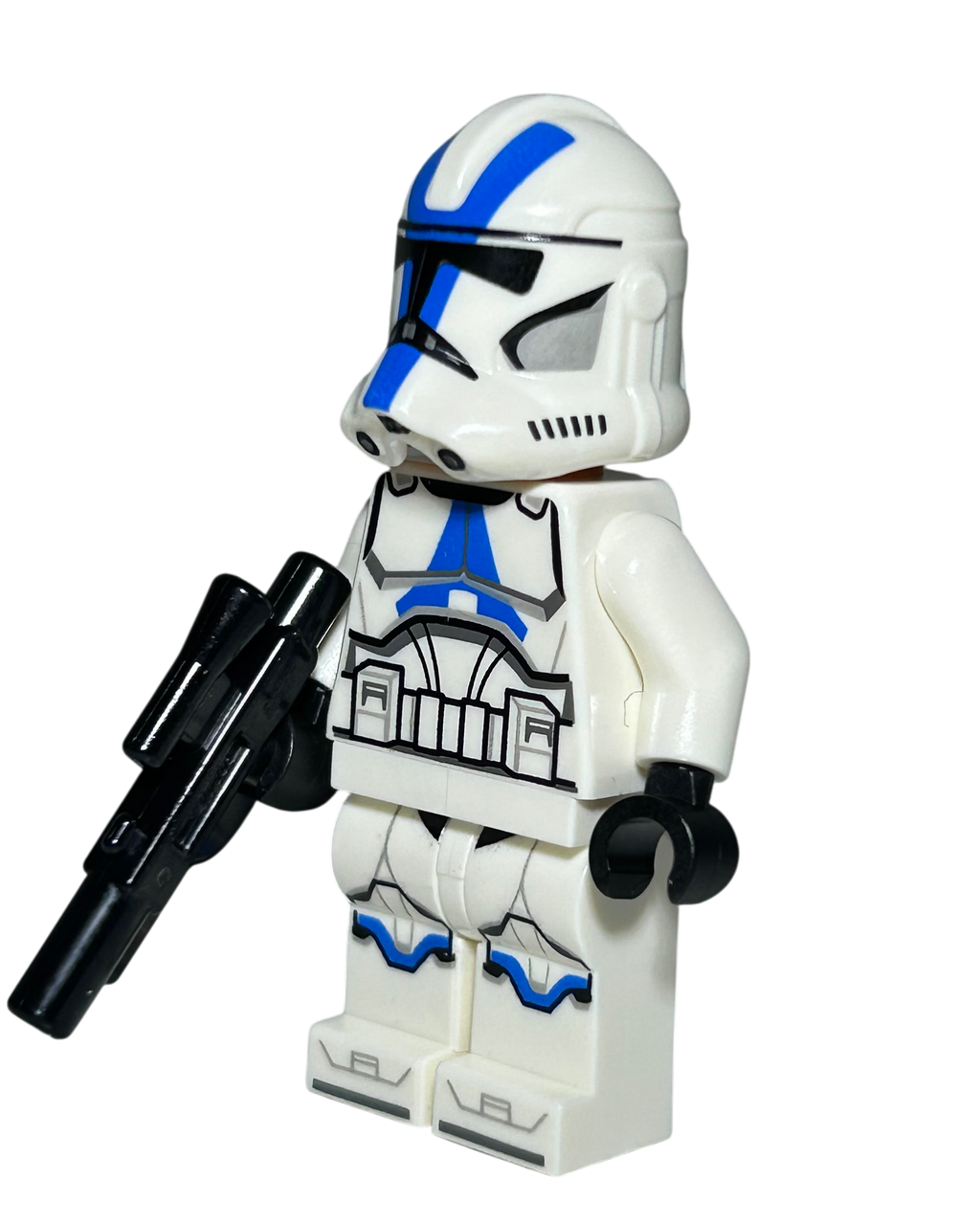 Clone Trooper der 501 ohne Helmlöcher SW1094 LEGO Star Wars Minifigur Seitenansicht links brick2d2