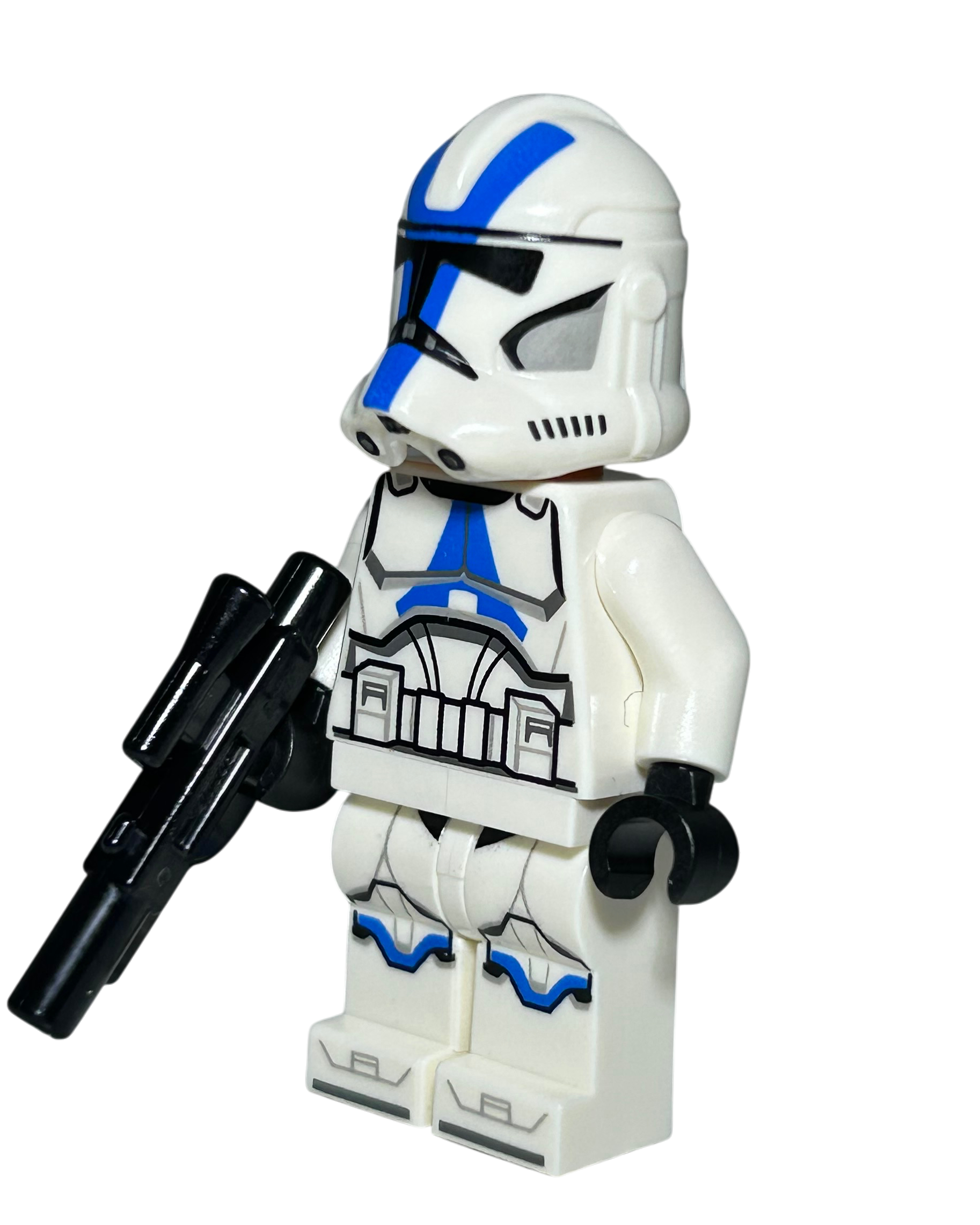 Clone Trooper der 501 ohne Helmlöcher SW1094 LEGO Star Wars Minifigur Seitenansicht links brick2d2