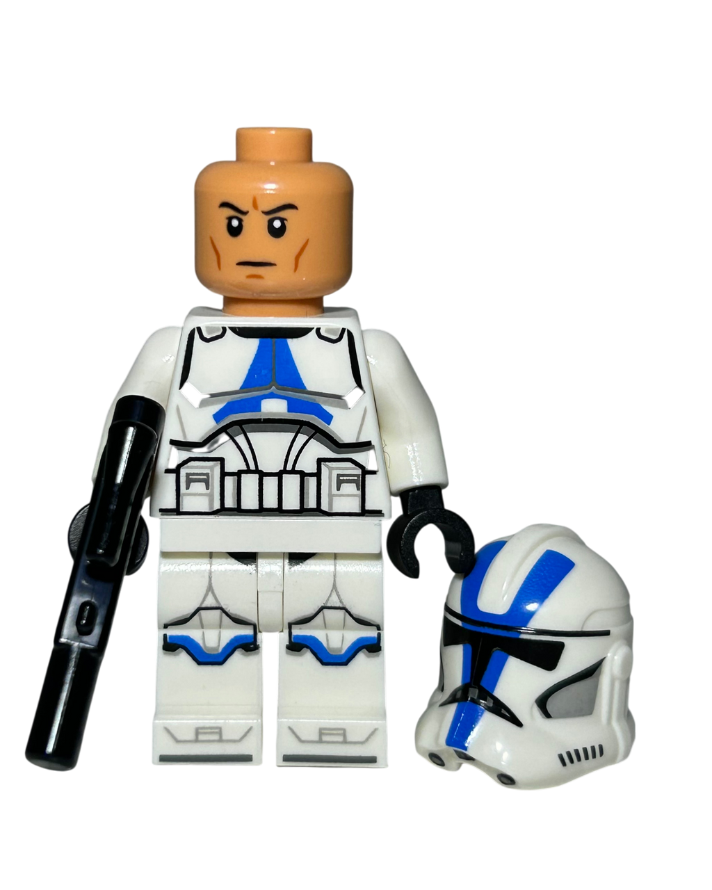 Clone Trooper der 501 ohne Helmlöcher SW1094 LEGO Star Wars Minifigur Detailansicht brick2d2