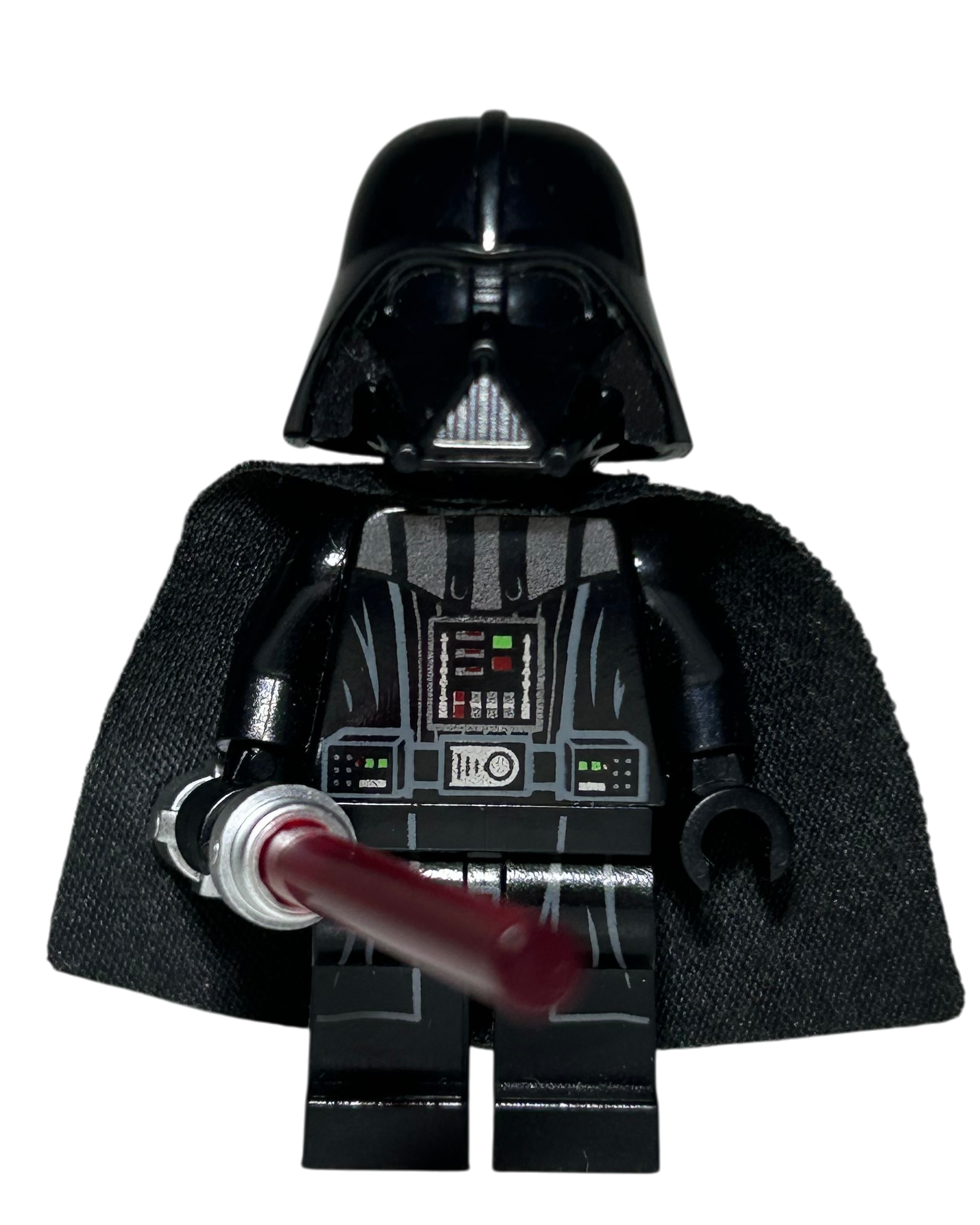 Darth Vader mit Papier Cape SW1106 LEGO Star Wars Minifigur Vorderansicht brick2d2