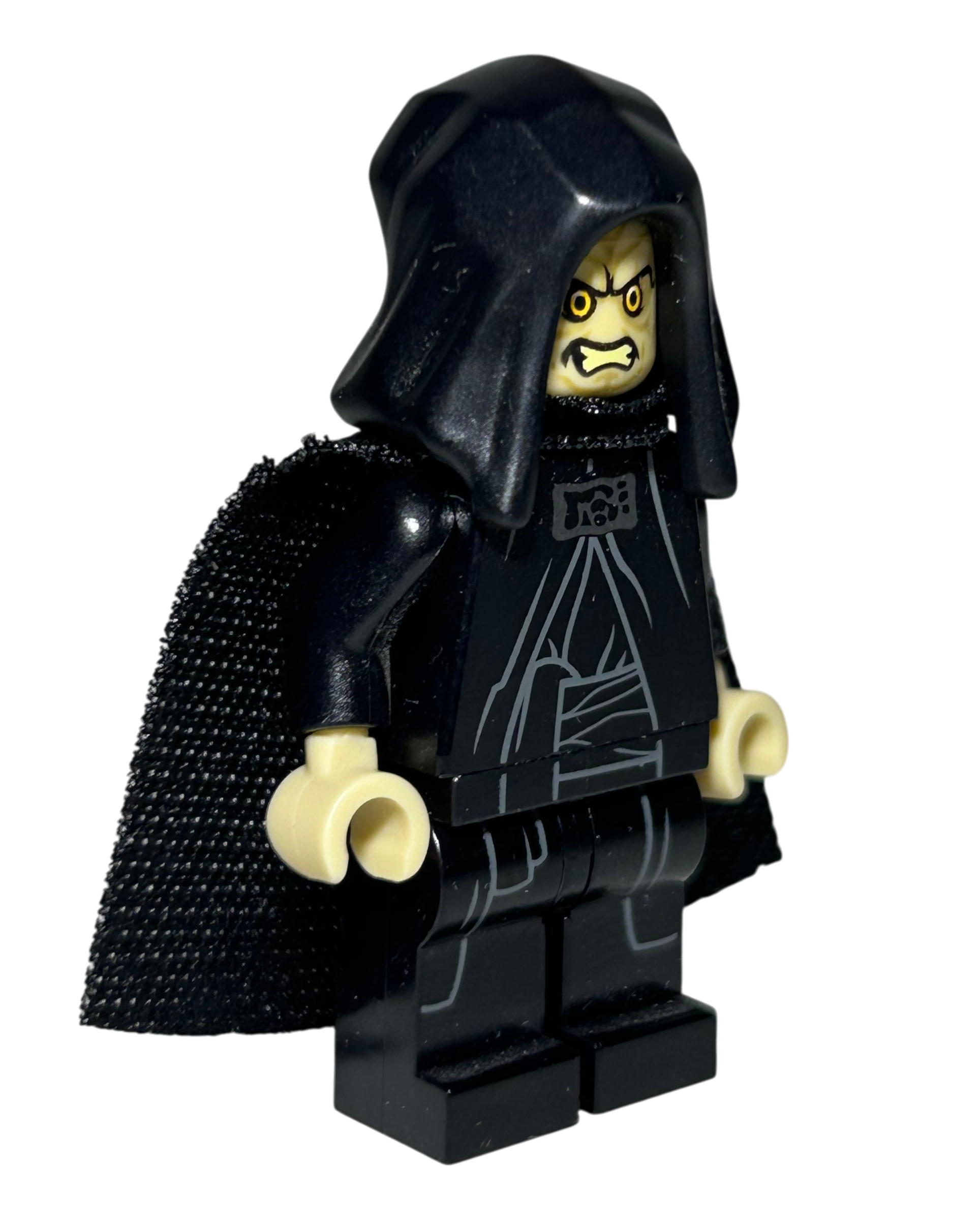 Imperator Palpatine SW1107 LEGO Star Wars Minifigur Seitenansicht links brick2d2