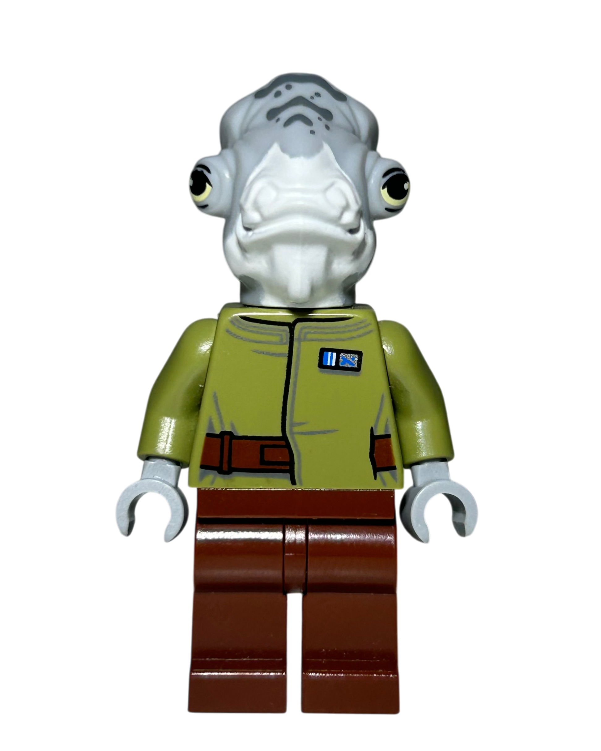 Lieutenant Bek SW1109 Mon Calamari LEGO Star Wars Minifigur Vorderansicht brick2d2