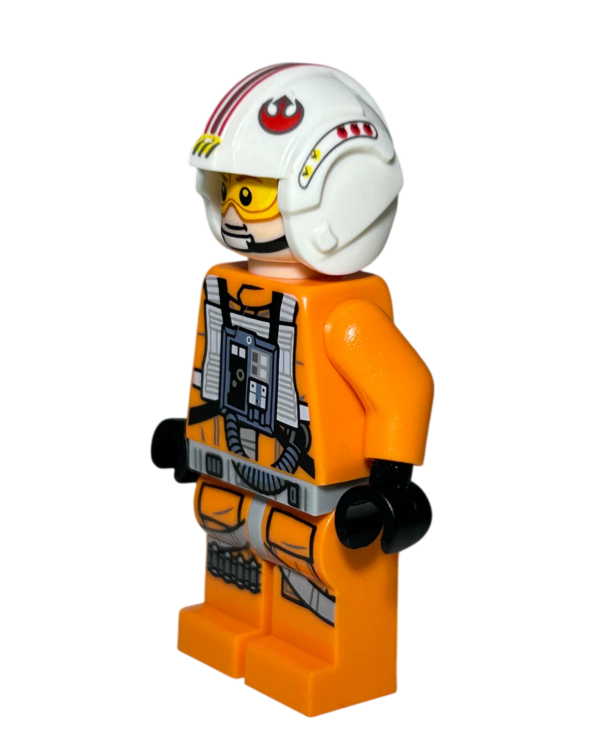Luke Skywalker Piloten Outfit SW1139 LEGO Star Wars Minifigur Seitenansicht rechts brick2d2