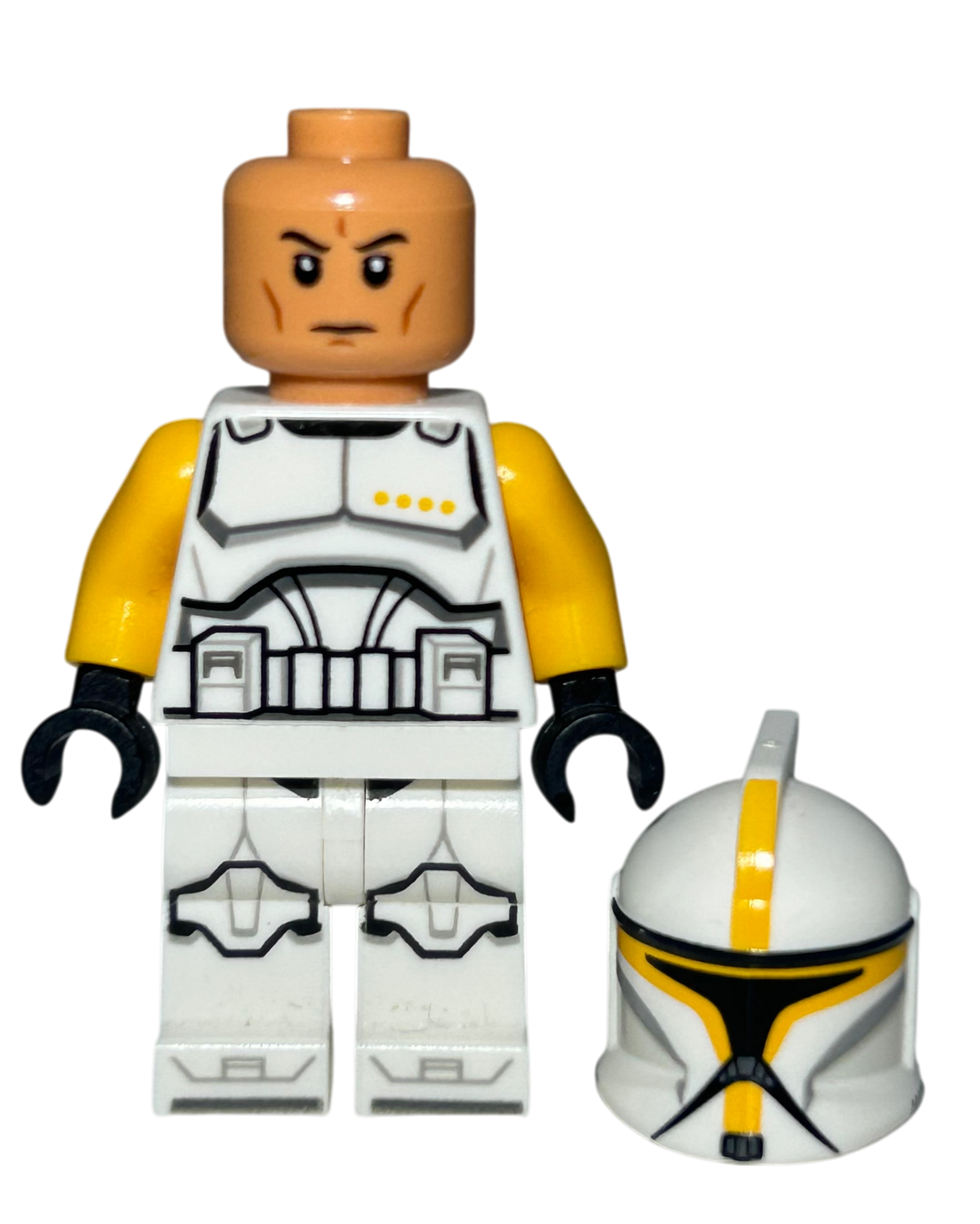 Clone Trooper Commander Phase 1 SW1146 LEGO Star Wars Minifigur Detailansicht brick2d2