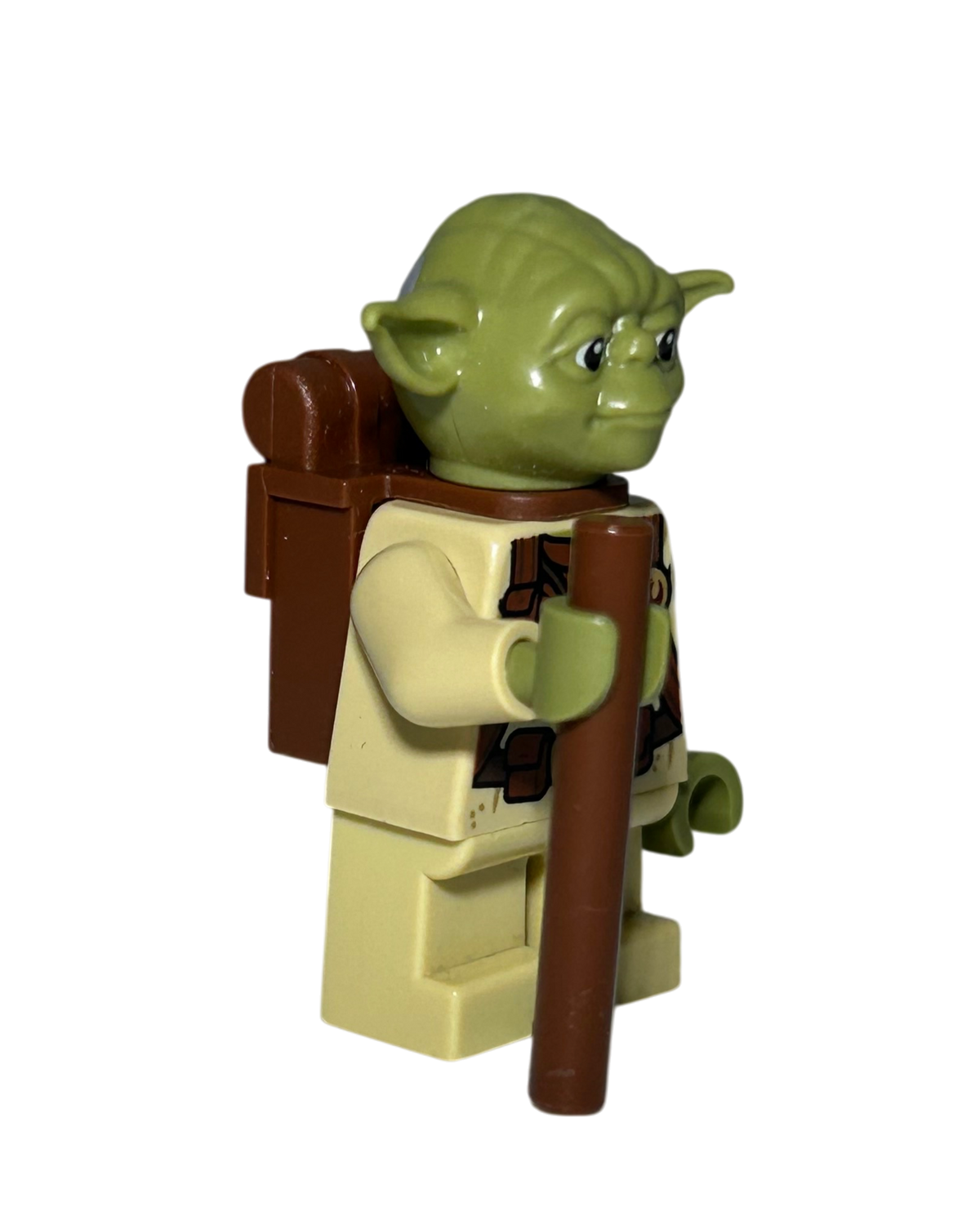 Meister Yoda Dagobah Outfit SW1147 LEGO Star Wars Minifigur Seitenansicht links brick2d2