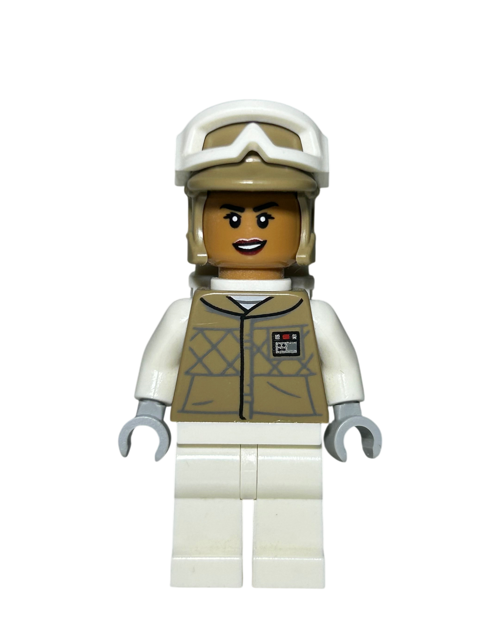 Hoth Rebel Trooper SW1185 LEGO Star Wars Minifigur Dark Tan Detailansicht brick2d2