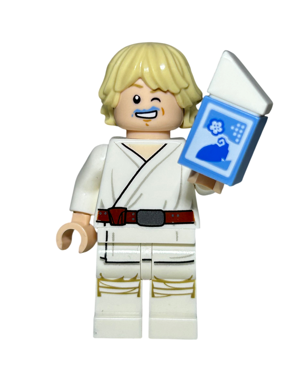 Luke Skywalker Blaue Bantha Milch SW1198 LEGO Star Wars Minifigur Vorderansicht brick2d2