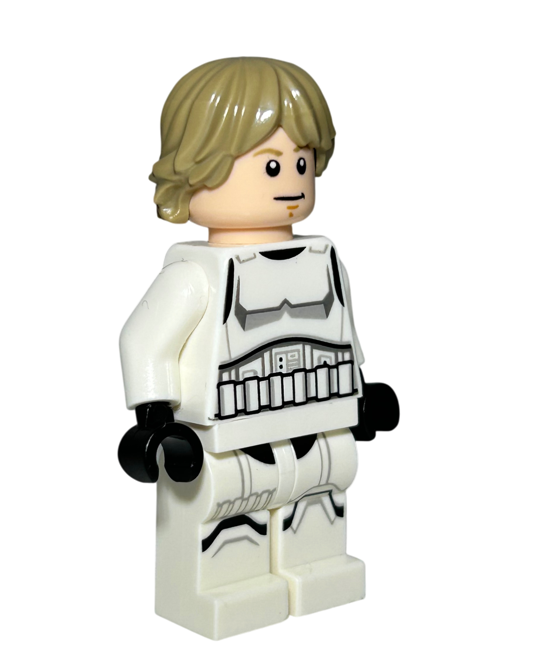 Luke Skywalker Stormtrooper Outfit SW1203 LEGO Star Wars Minifigur Seitenansicht links brick2d2