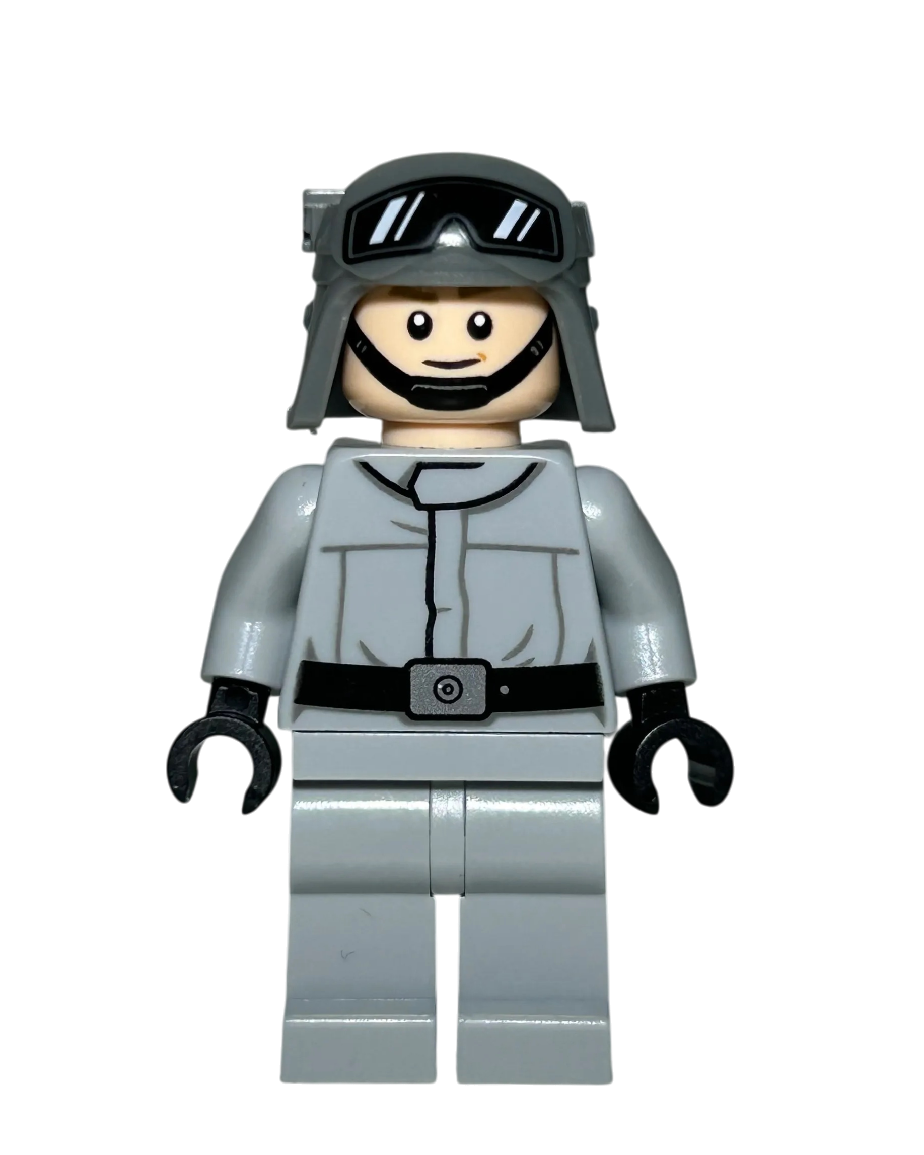Imperial AT-ST Driver SW1217 LEGO Star Wars Minifigur Helm mit Brille Vorderansicht brick2d2