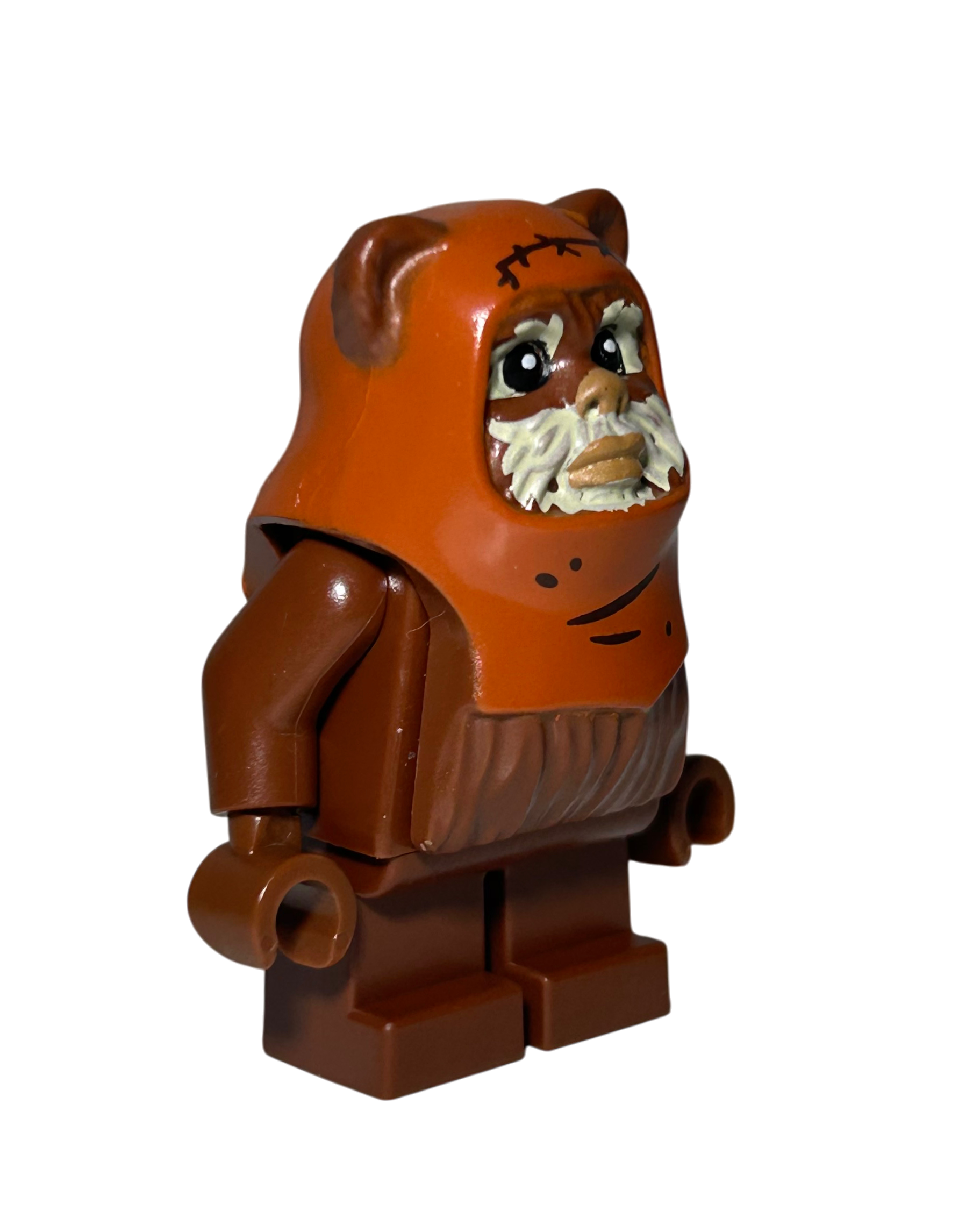 Lego Star Wars Minifigur Wicket Ewok SW1218 Seitenansicht links brick2d2
